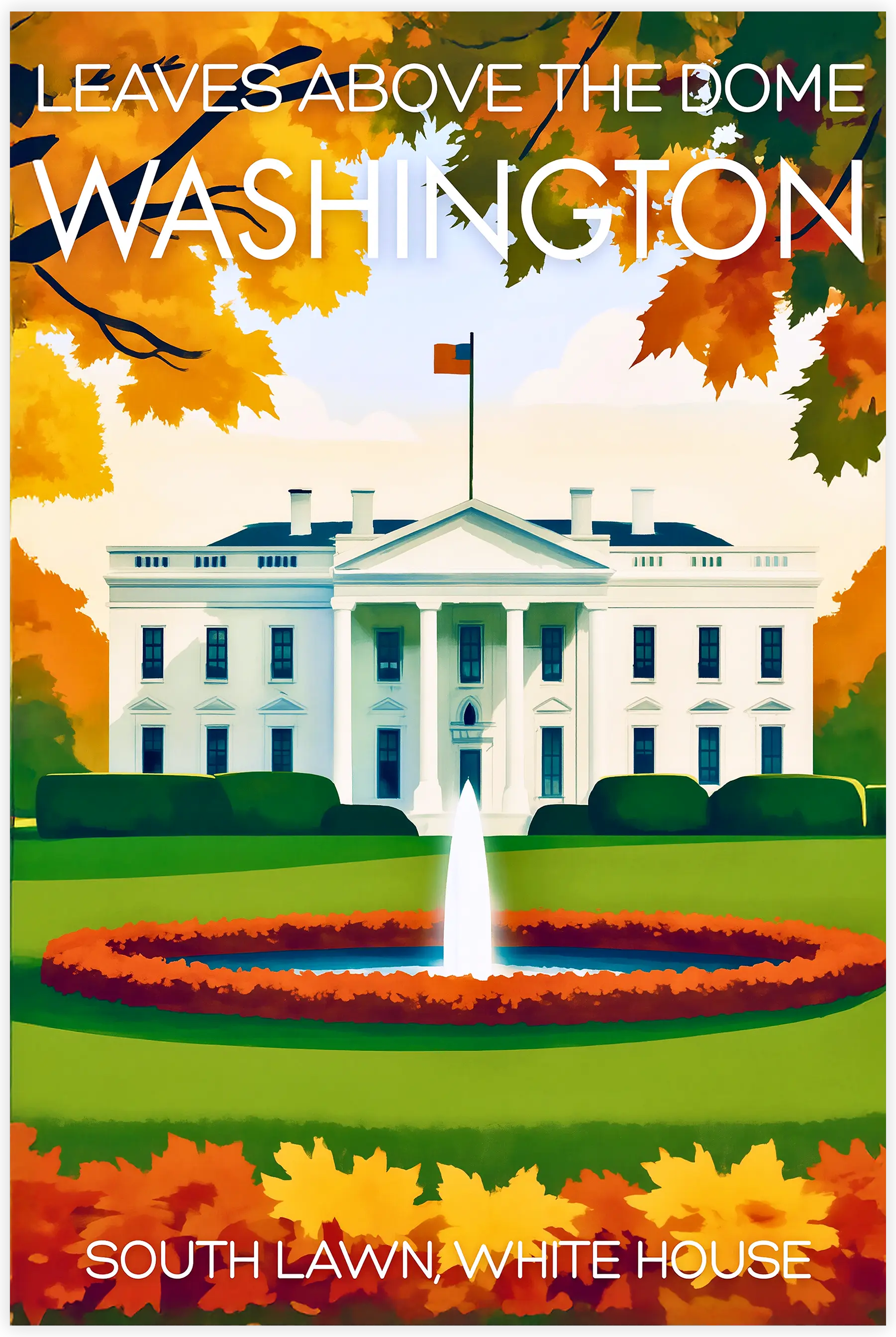 tableau-affiche-leaves-above-the-dome-washington | DreamWay