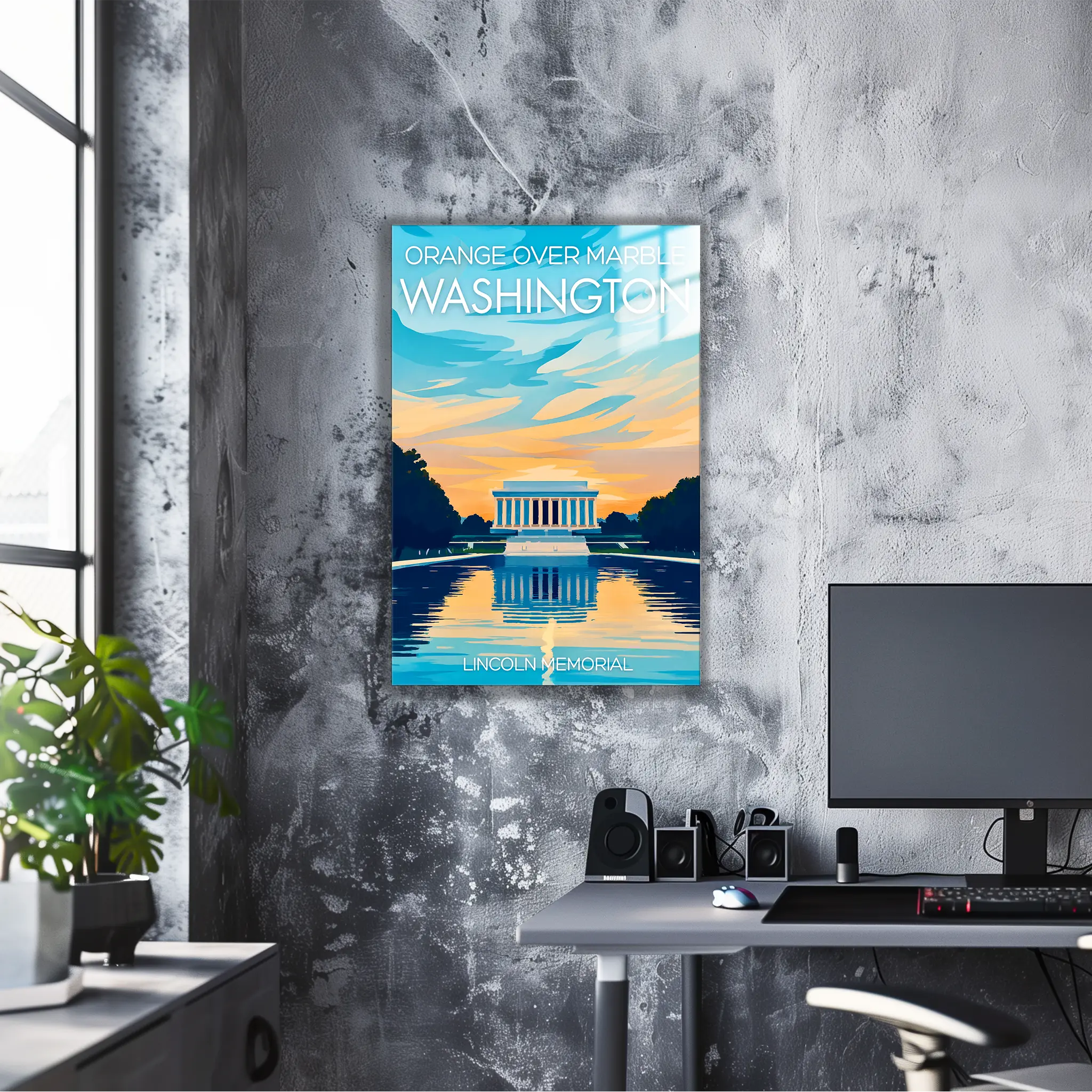 tableau-affiche-lincoln-memorial-washington-dans-le-bureau | DreamWay