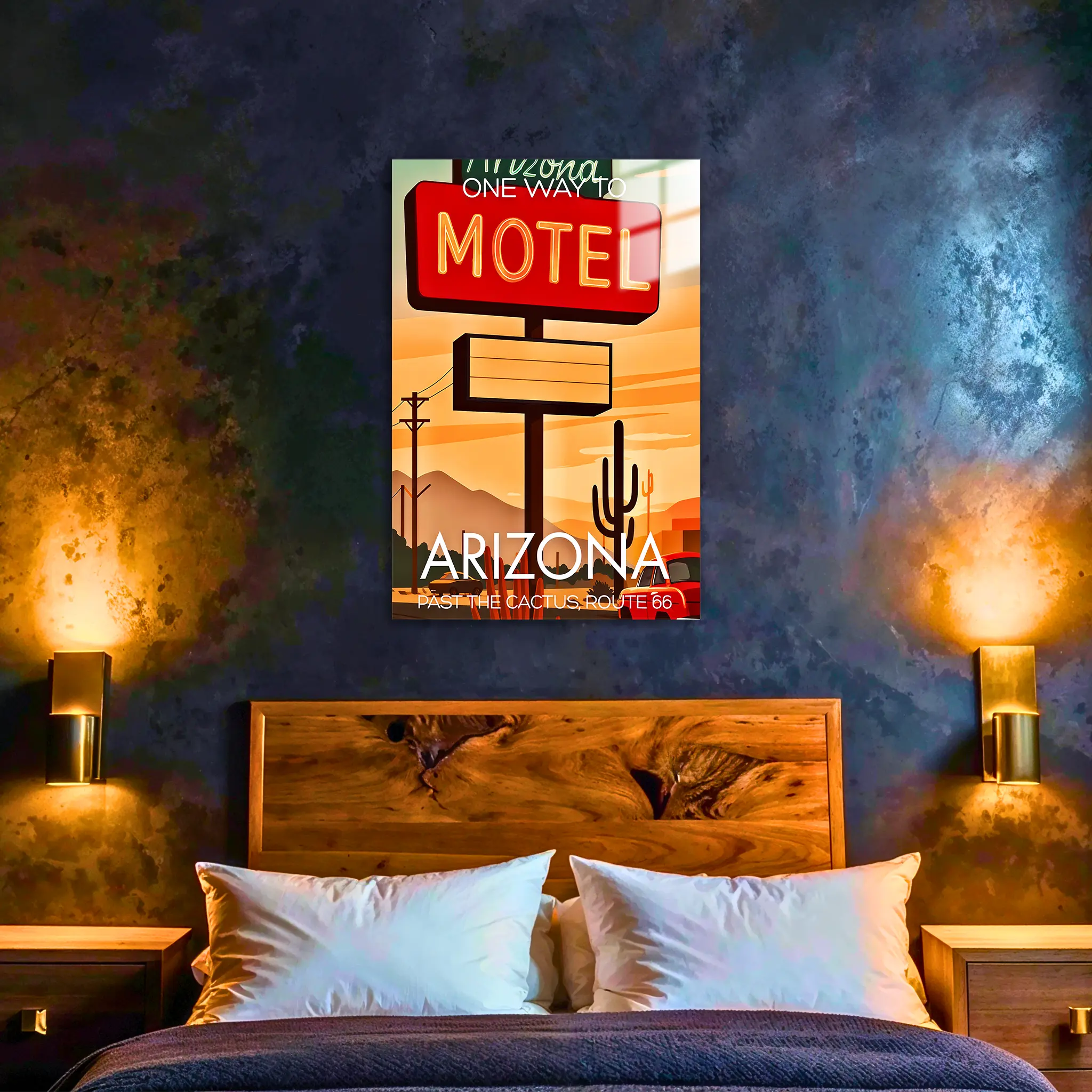tableau-affiche-motel-route-66-arizona-dans-la-chambre | DreamWay