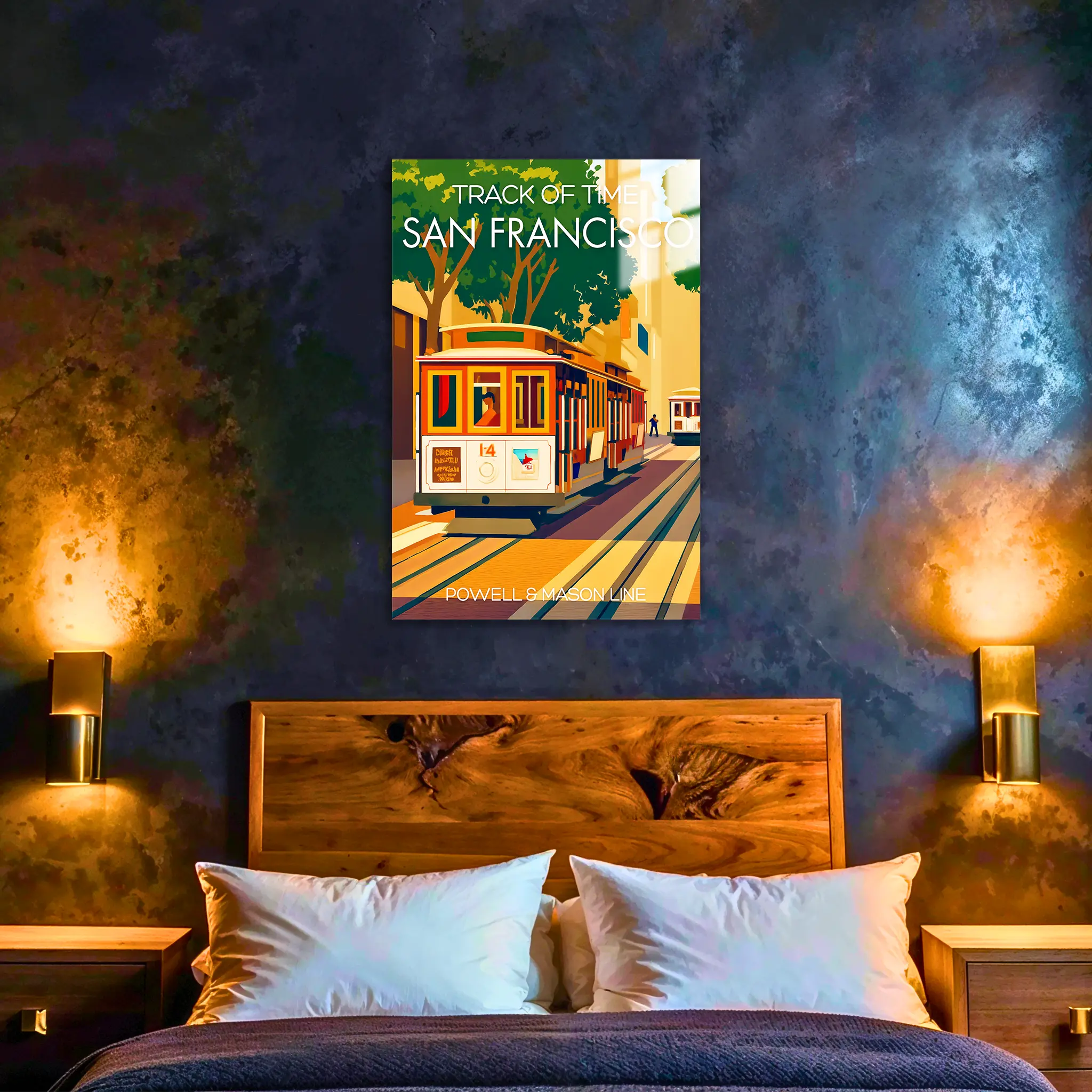 tableau-affiche-powell-et-mason-line-san-francisco-dans-la-chambre | DreamWay