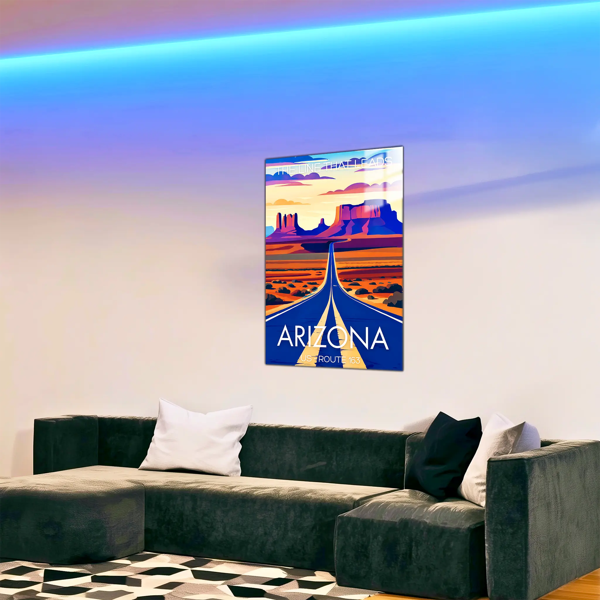 tableau-affiche-route-163-arizona-dans-le-salon | DreamWay