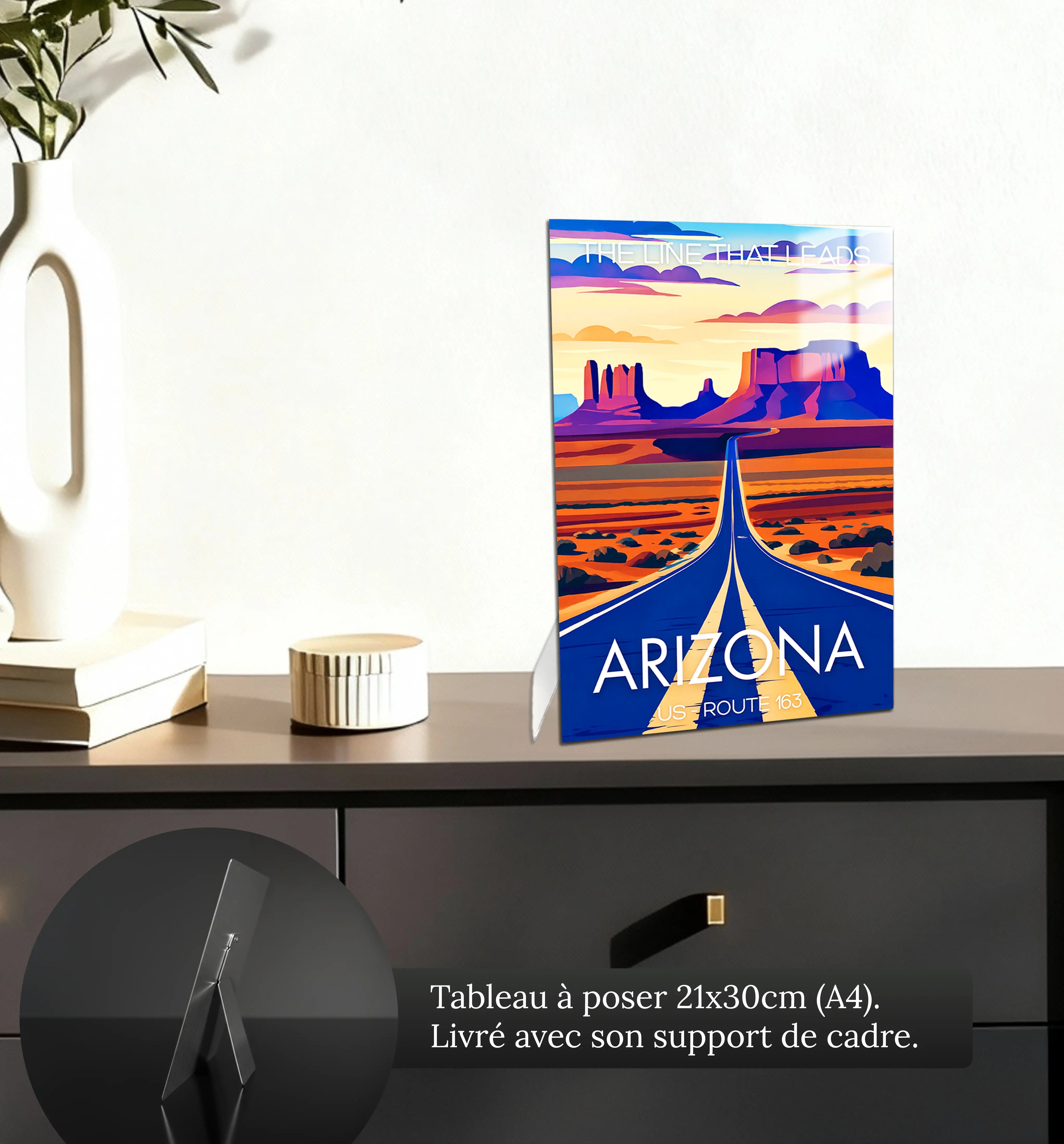 tableau-affiche-route-163-arizona-petit-format-a-poser-sur-meuble | DreamWay