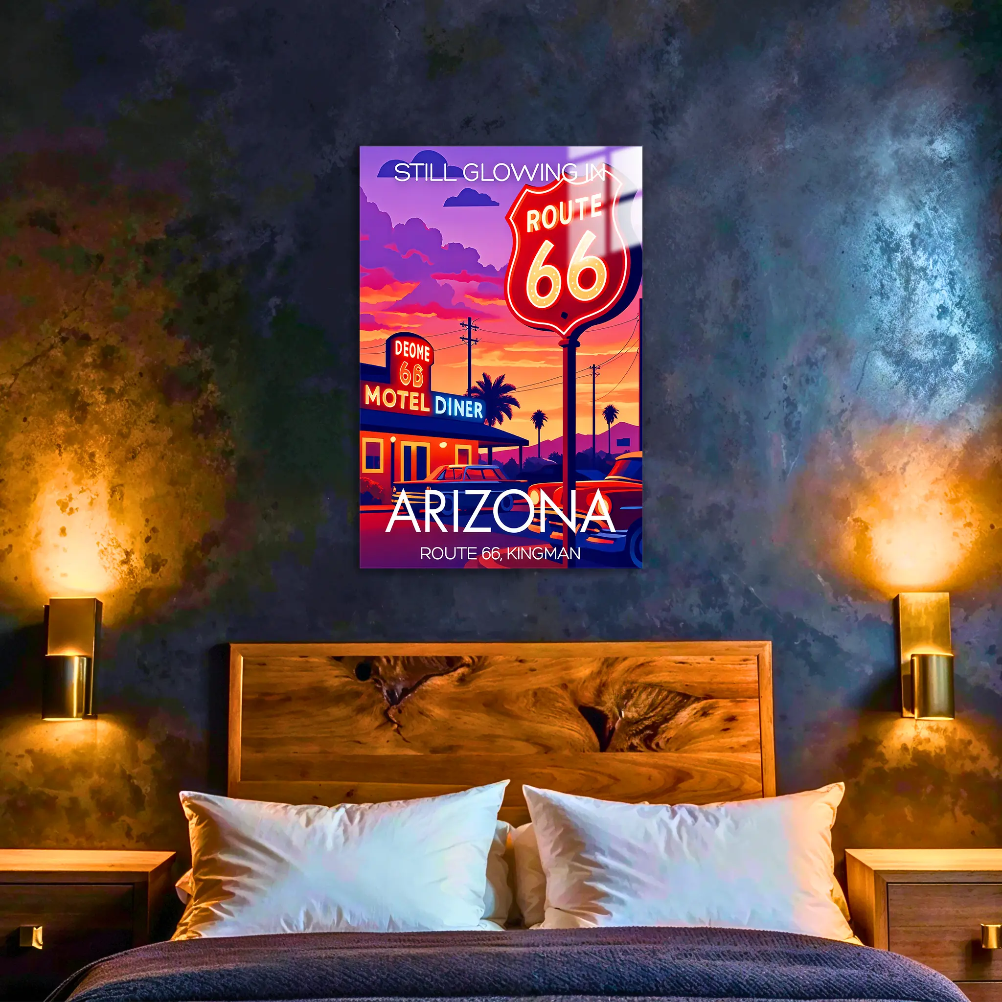tableau-affiche-route-66-kingman-arizona-dans-la-chambre | DreamWay