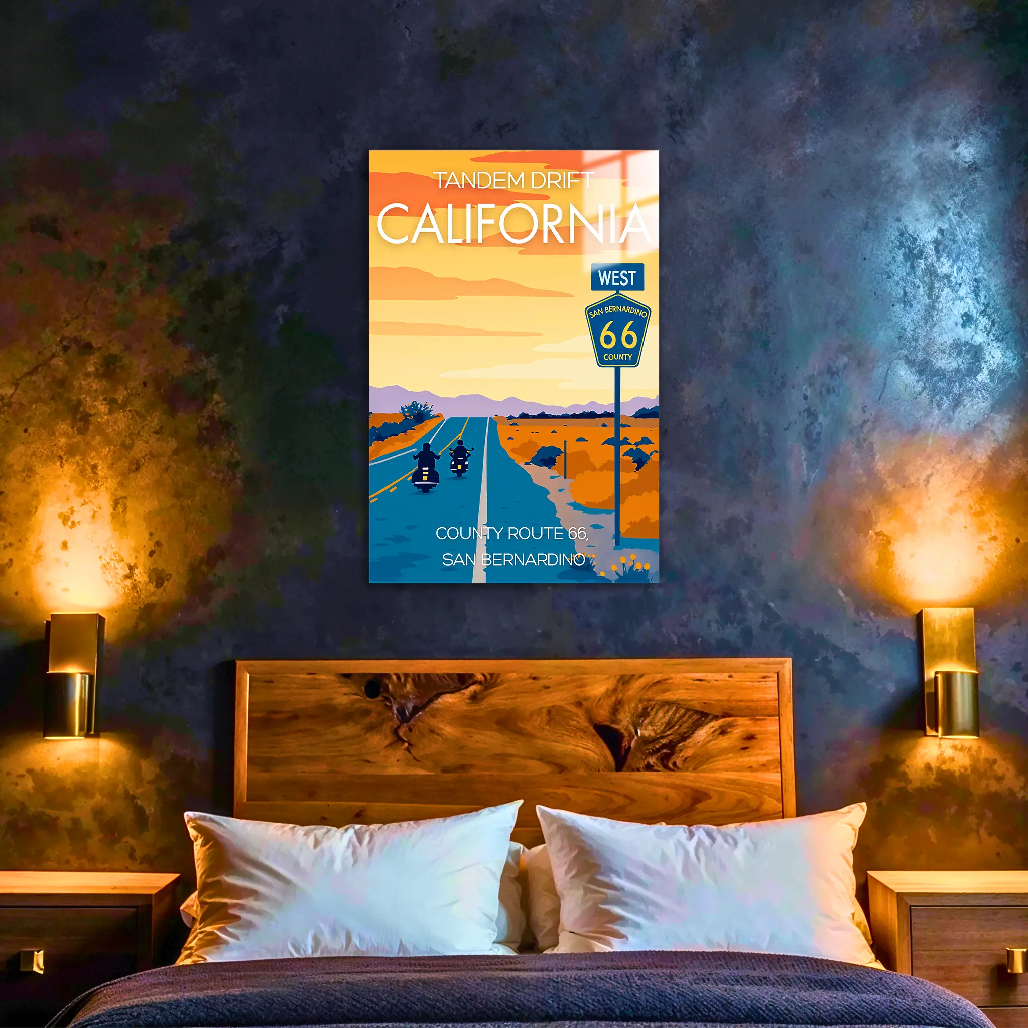 tableau-affiche-san-bernardino-route-66-california-dans-la-chambre | DreamWay