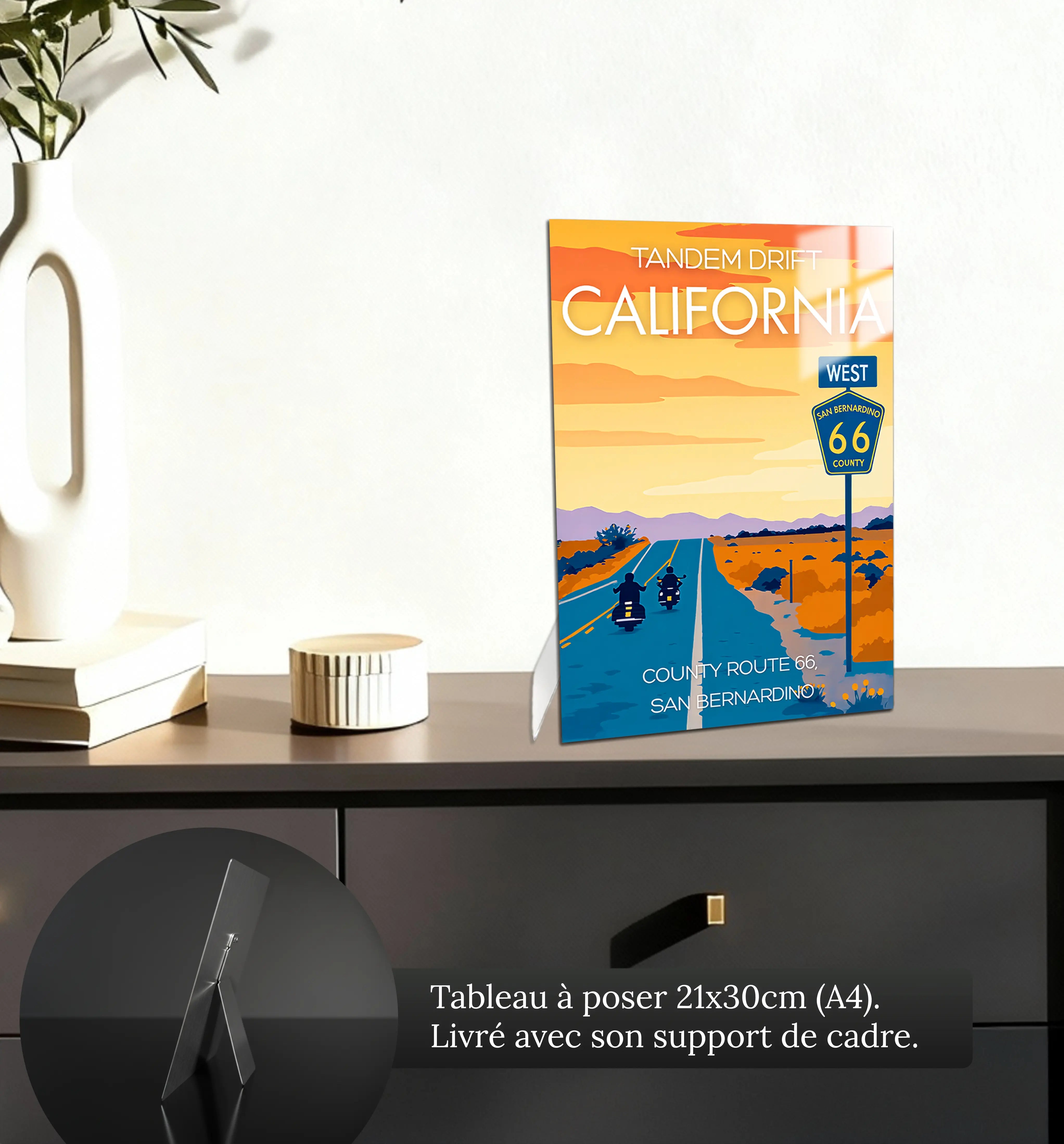 tableau-affiche-san-bernardino-route-66-california-petit-format-a-poser-sur-meuble | DreamWay