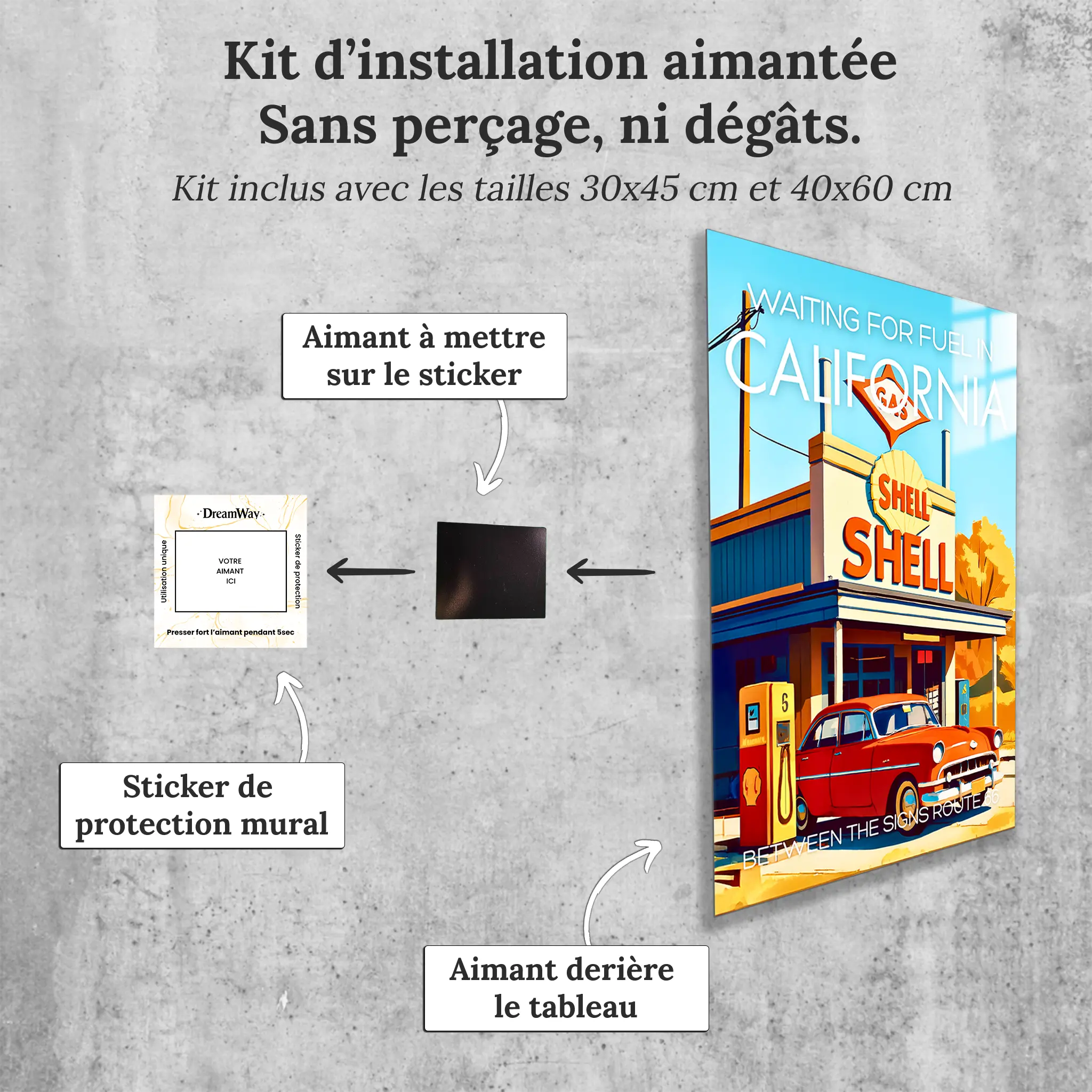 tableau-affiche-shell-california-avec-installation-aimantee | DreamWay