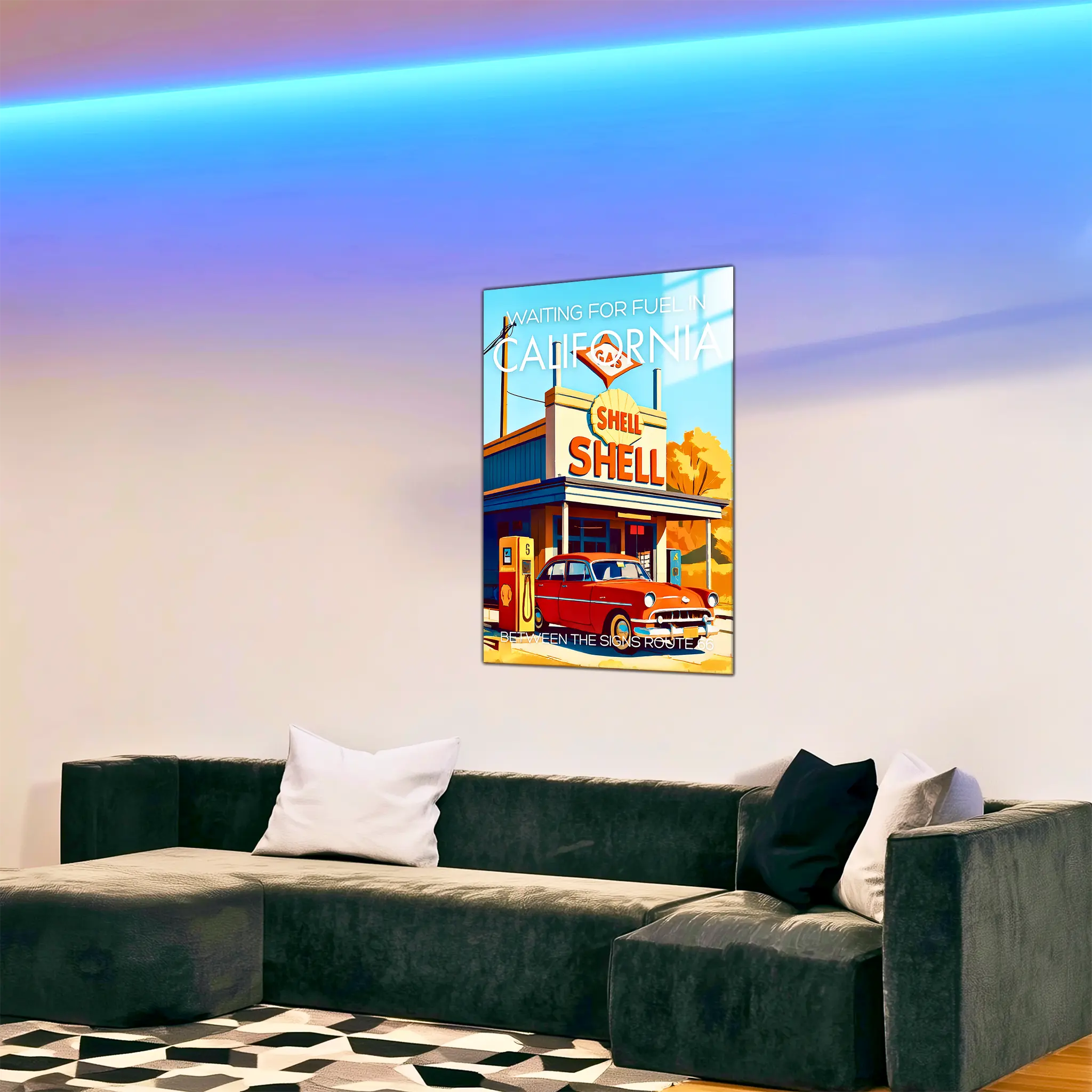 tableau-affiche-shell-california-dans-le-salon | DreamWay