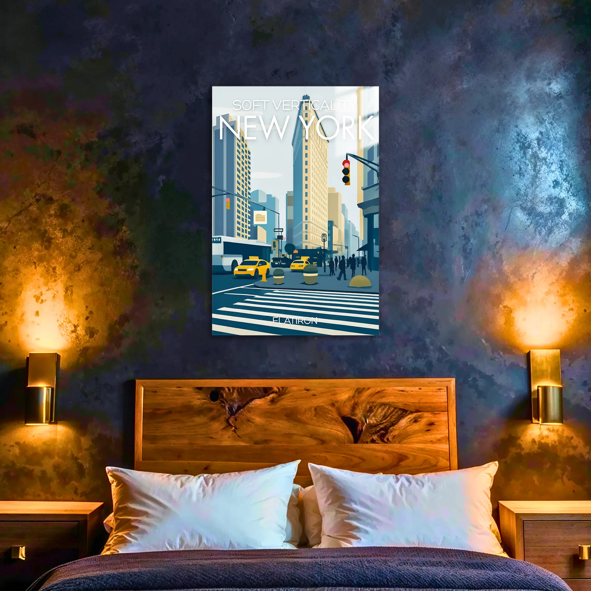 tableau-affiche-soft-verticality-new-york-dans-la-chambre | DreamWay