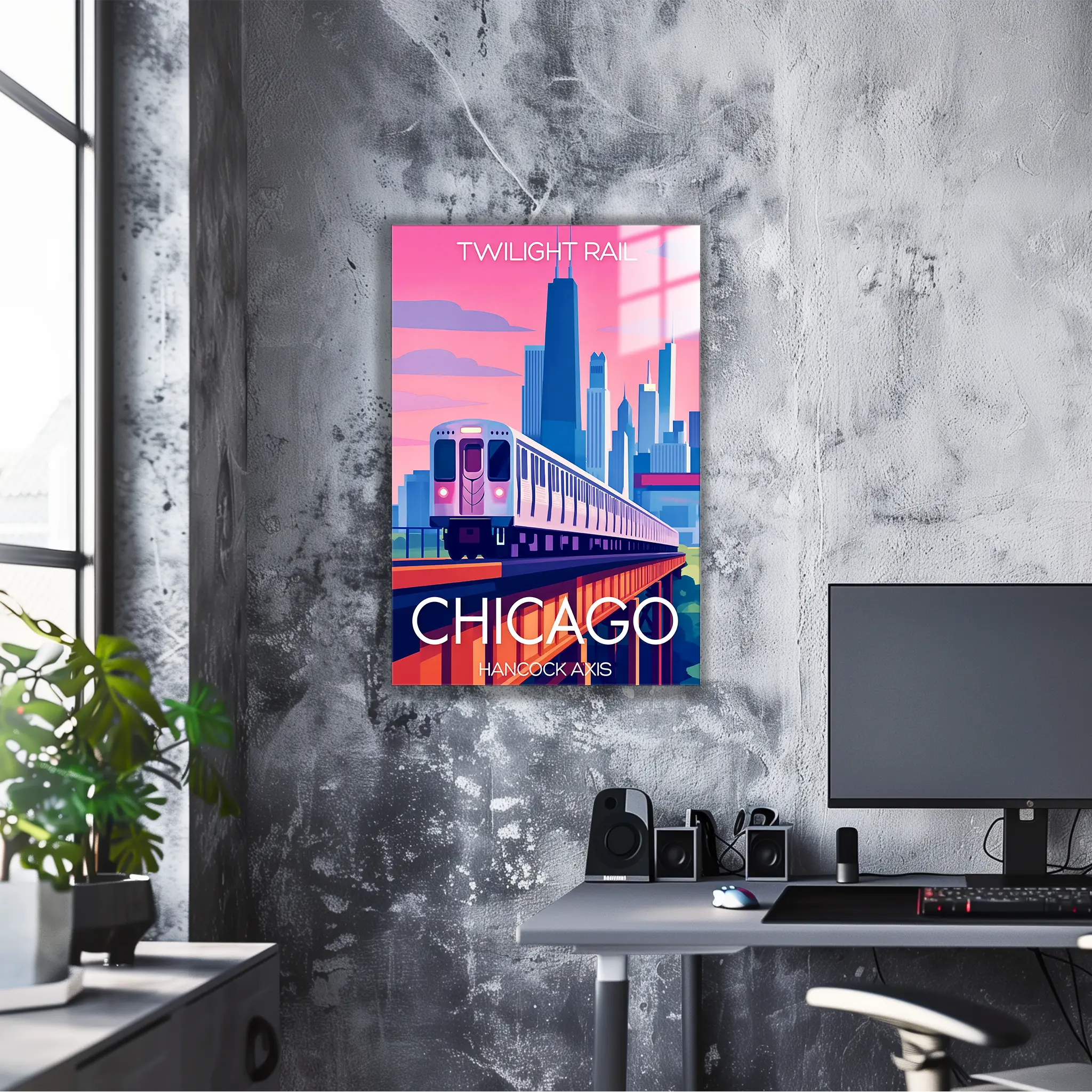 tableau-affiche-twilight-rail-chicago | DreamWay