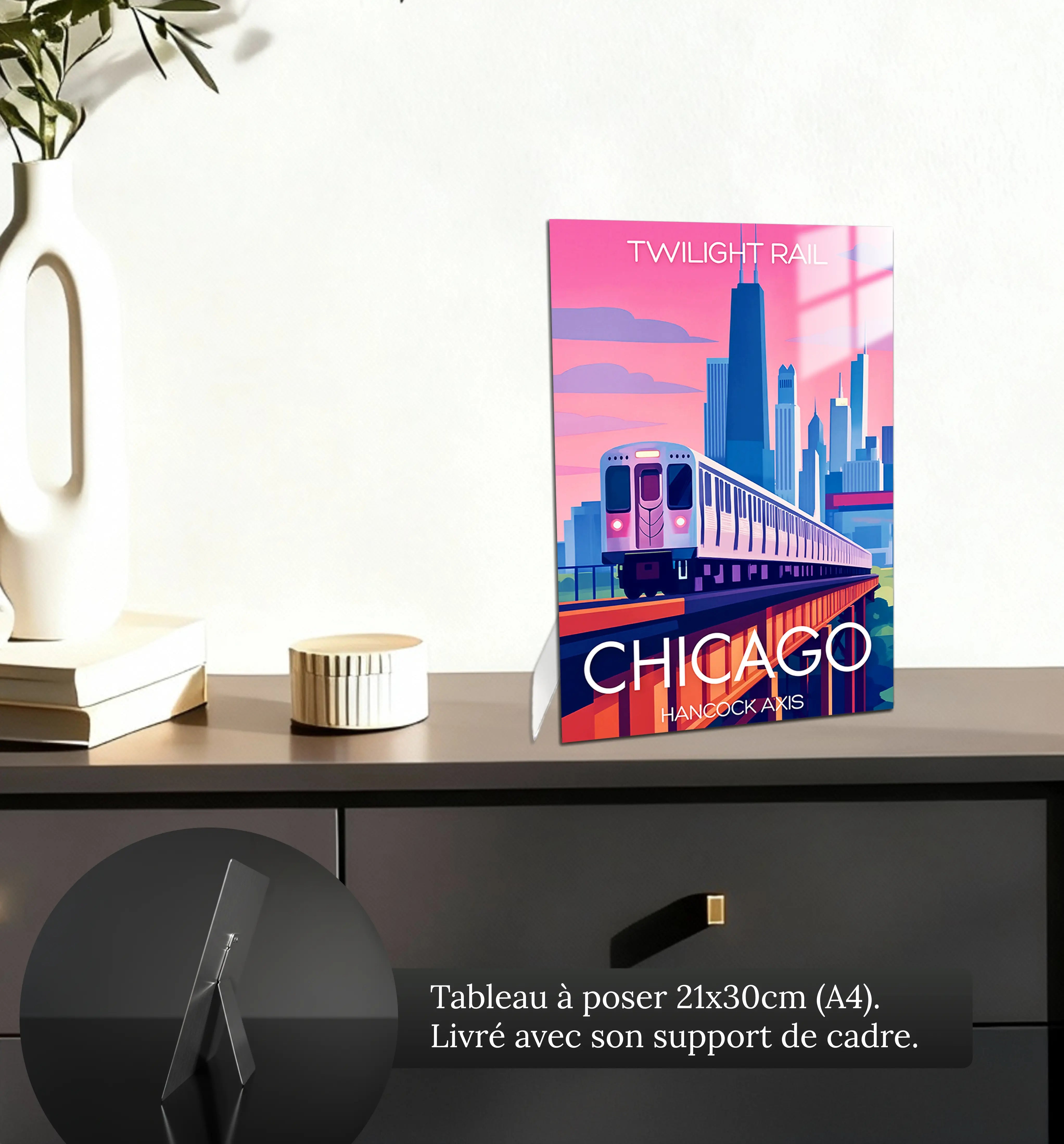 tableau-affiche-twilight-rail-chicago-petit-format-a-poser-sur-meuble | DreamWay