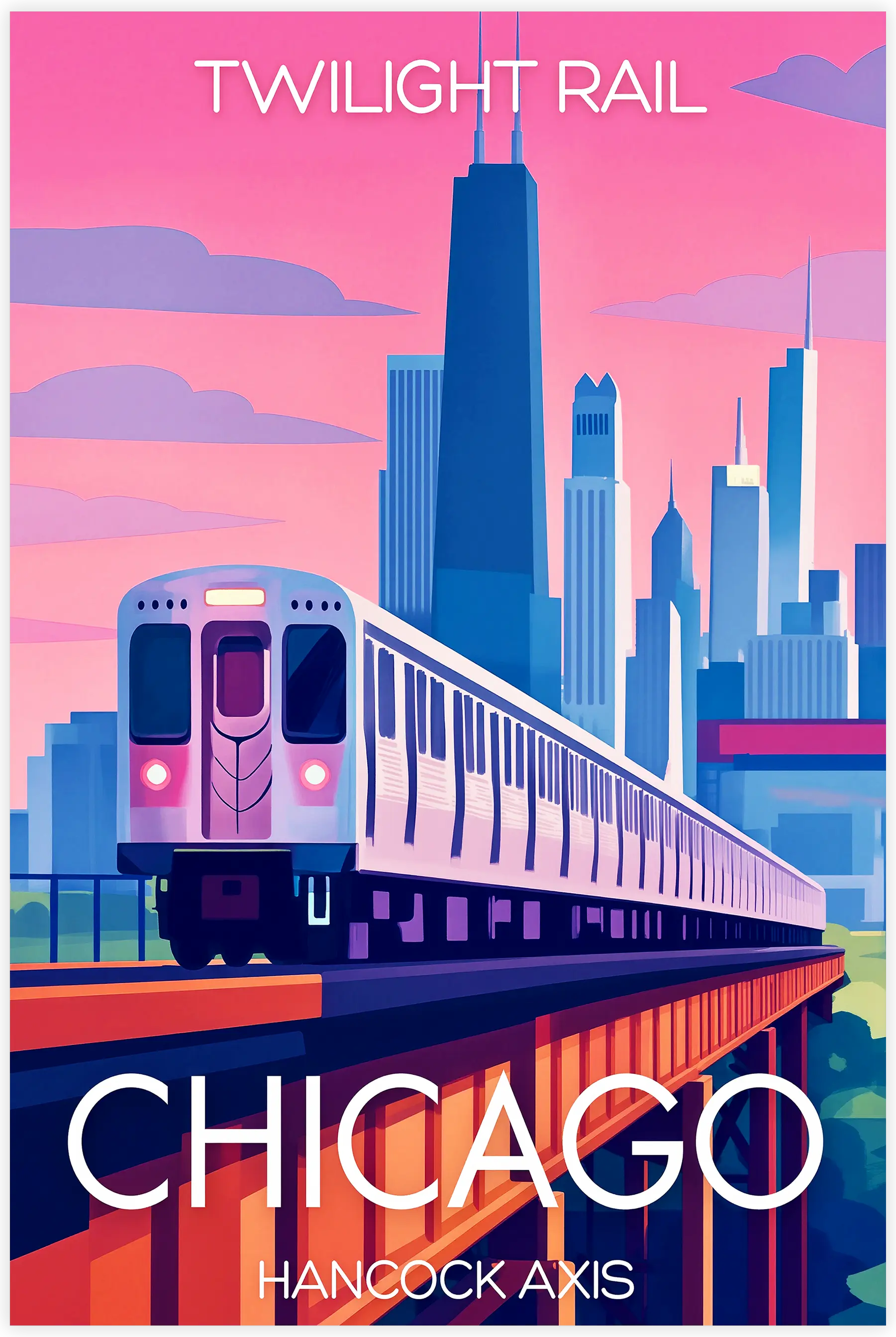 tableau-affiche-twilight-rail-chicago | DreamWay
