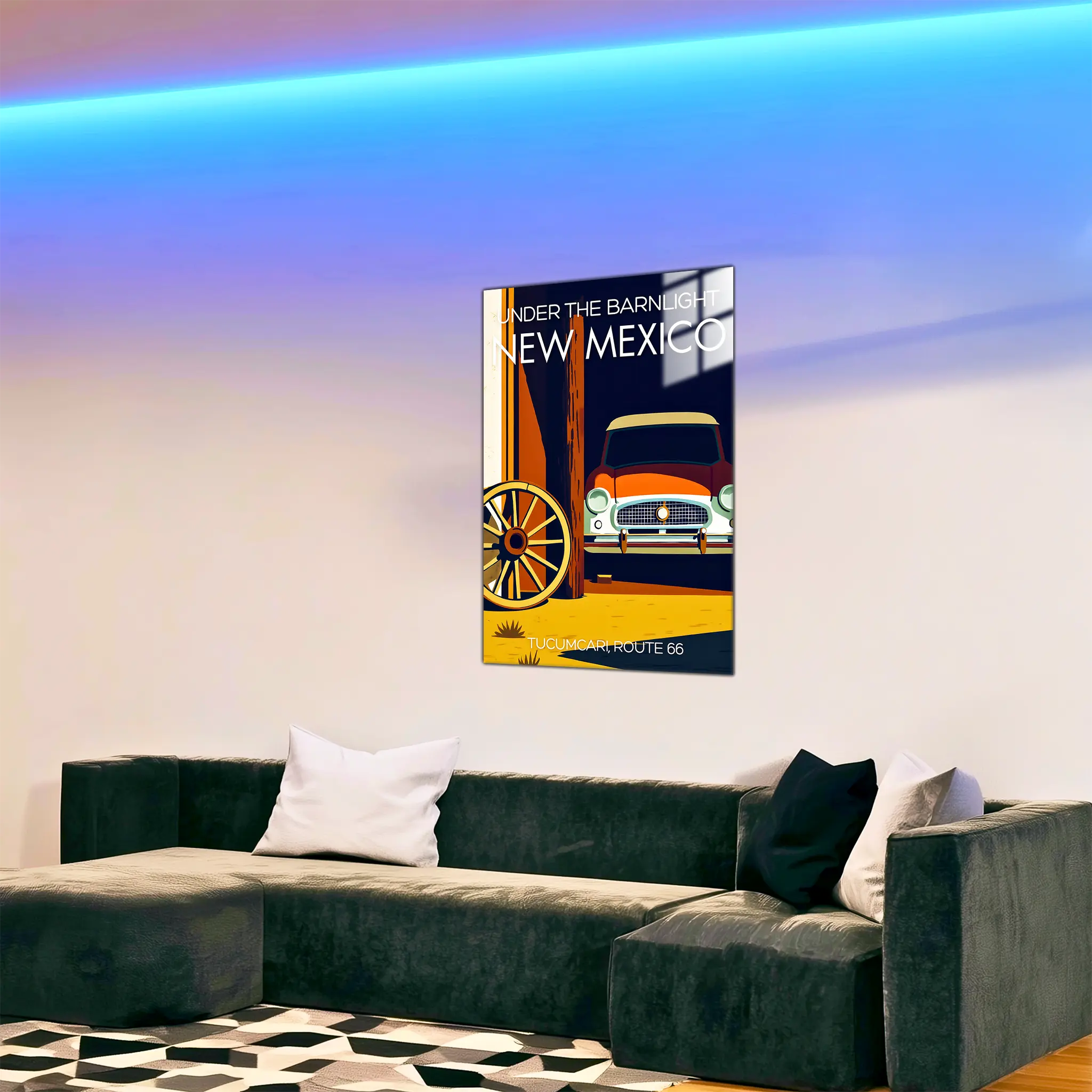 tableau-affiche-under-the-barnlight-nouveau-mexique-dans-le-salon | DreamWay