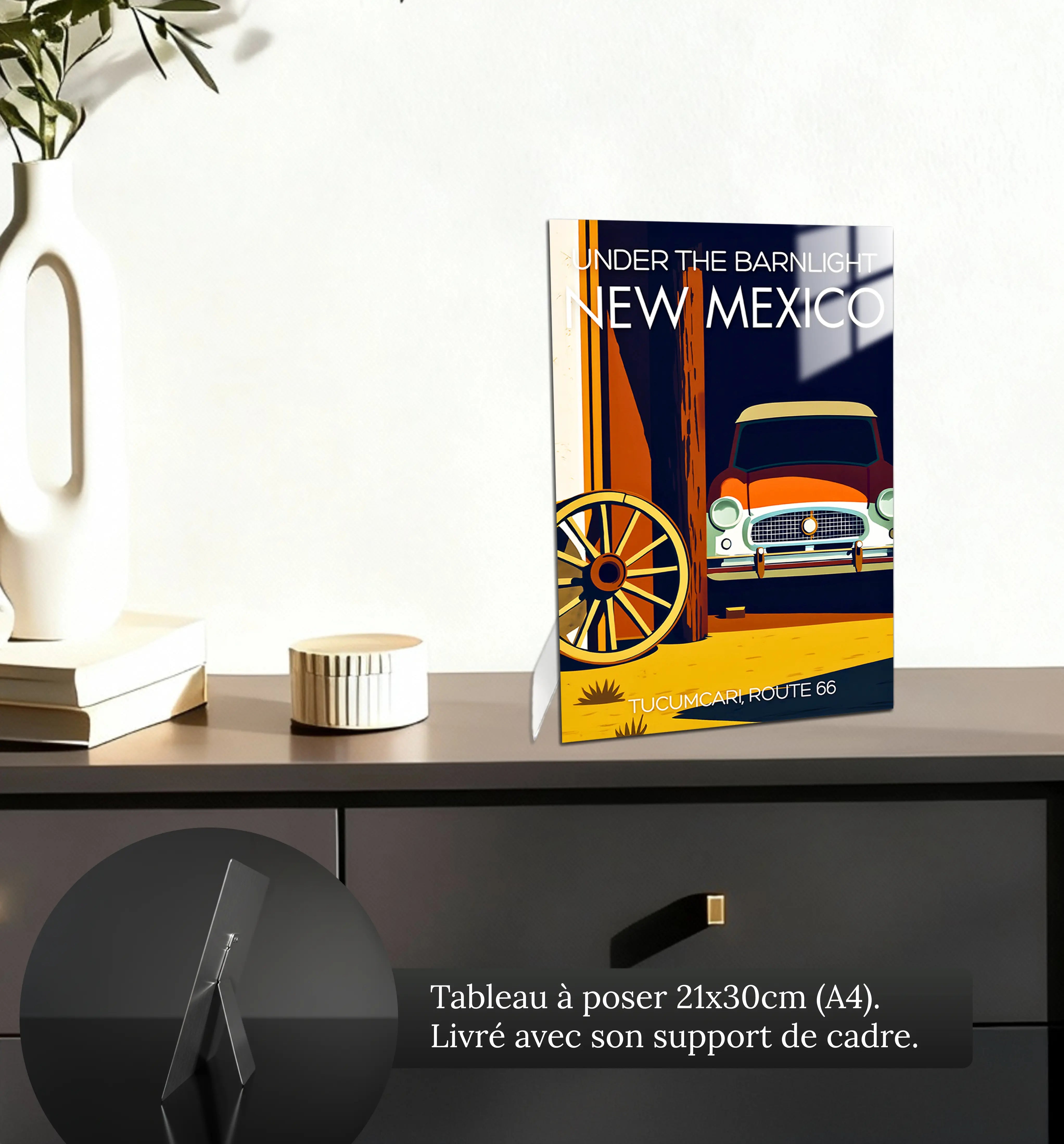 tableau-affiche-under-the-barnlight-nouveau-mexique-petit-format-a-poser-sur-meuble | DreamWay