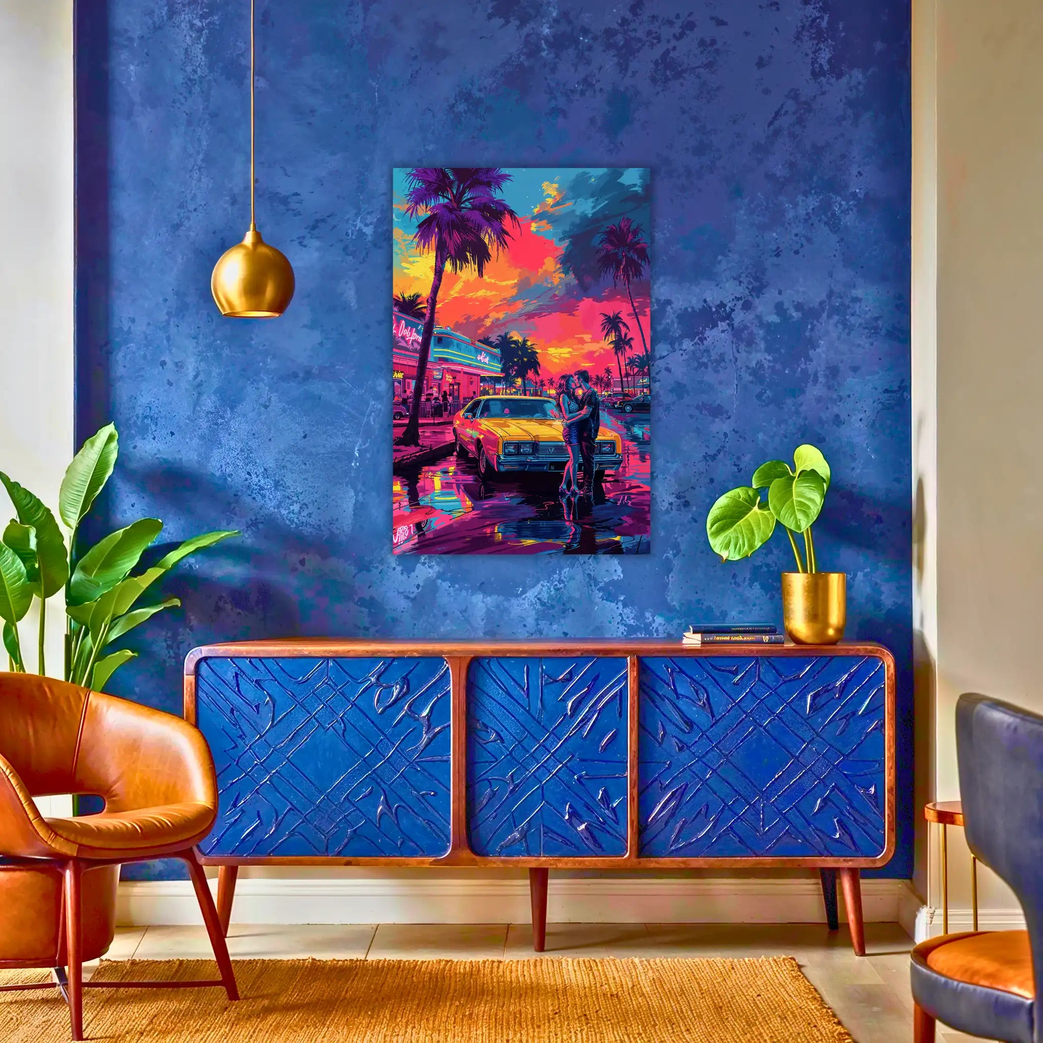 tableau-affiche-vintage-au-dessus-du-buffet | DreamWay