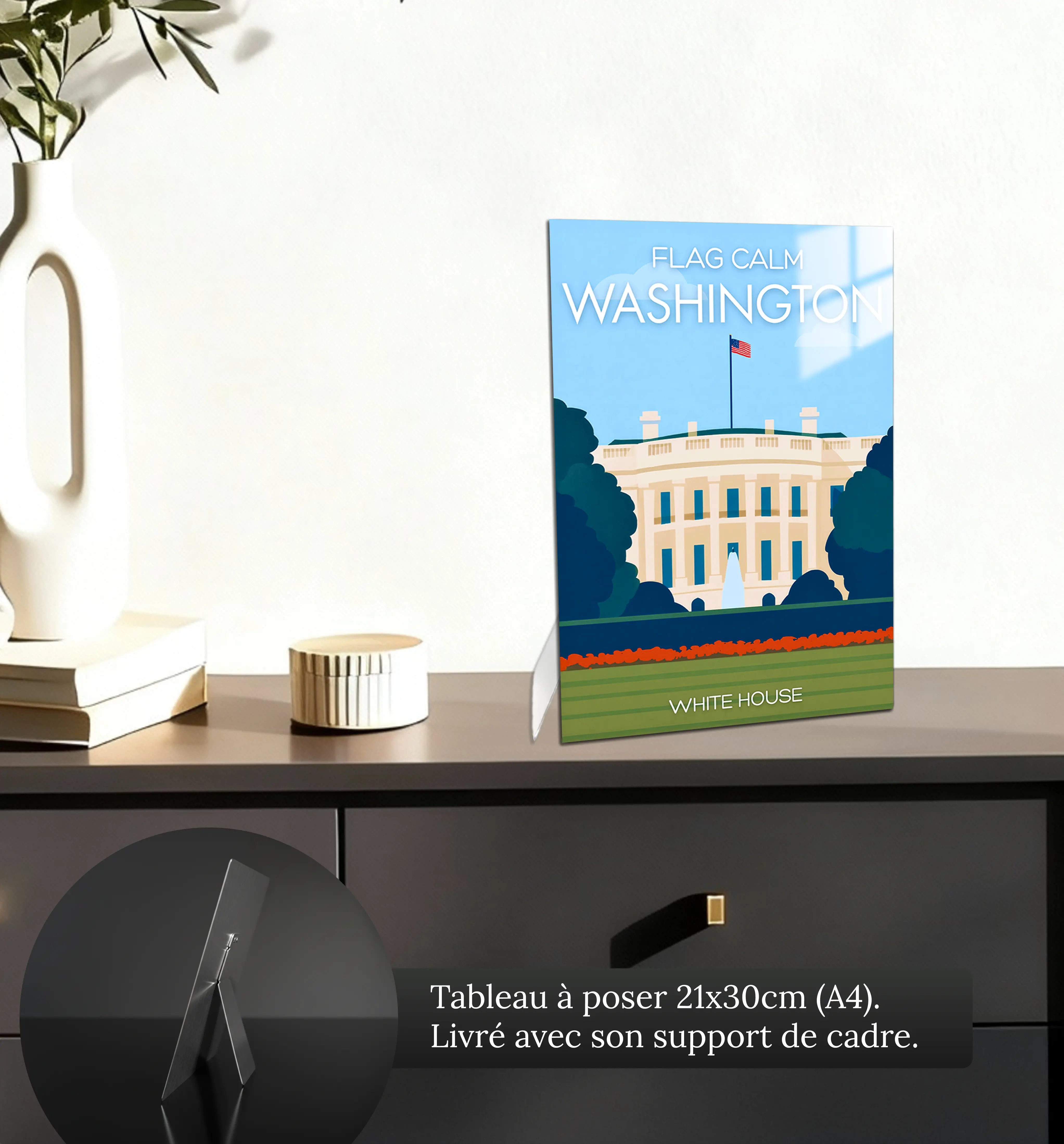 tableau-affiche-white-house-washington-petit-format-a-poser-sur-meuble | DreamWay