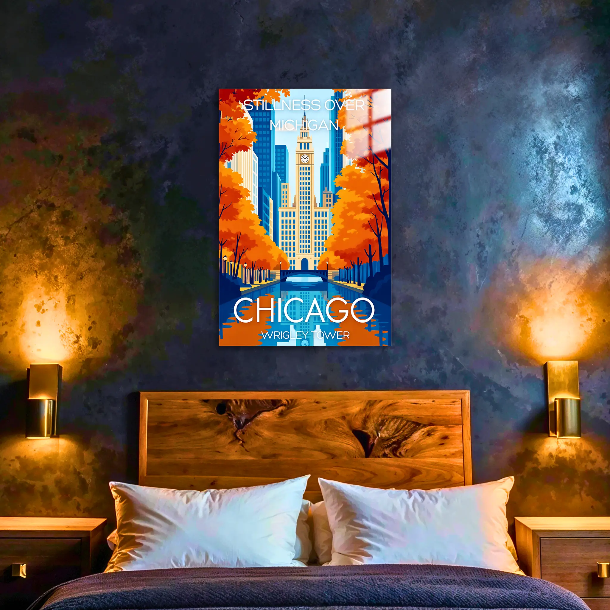 tableau-affiche-wrigley-tower-chicago-dans-la-chambre | DreamWay