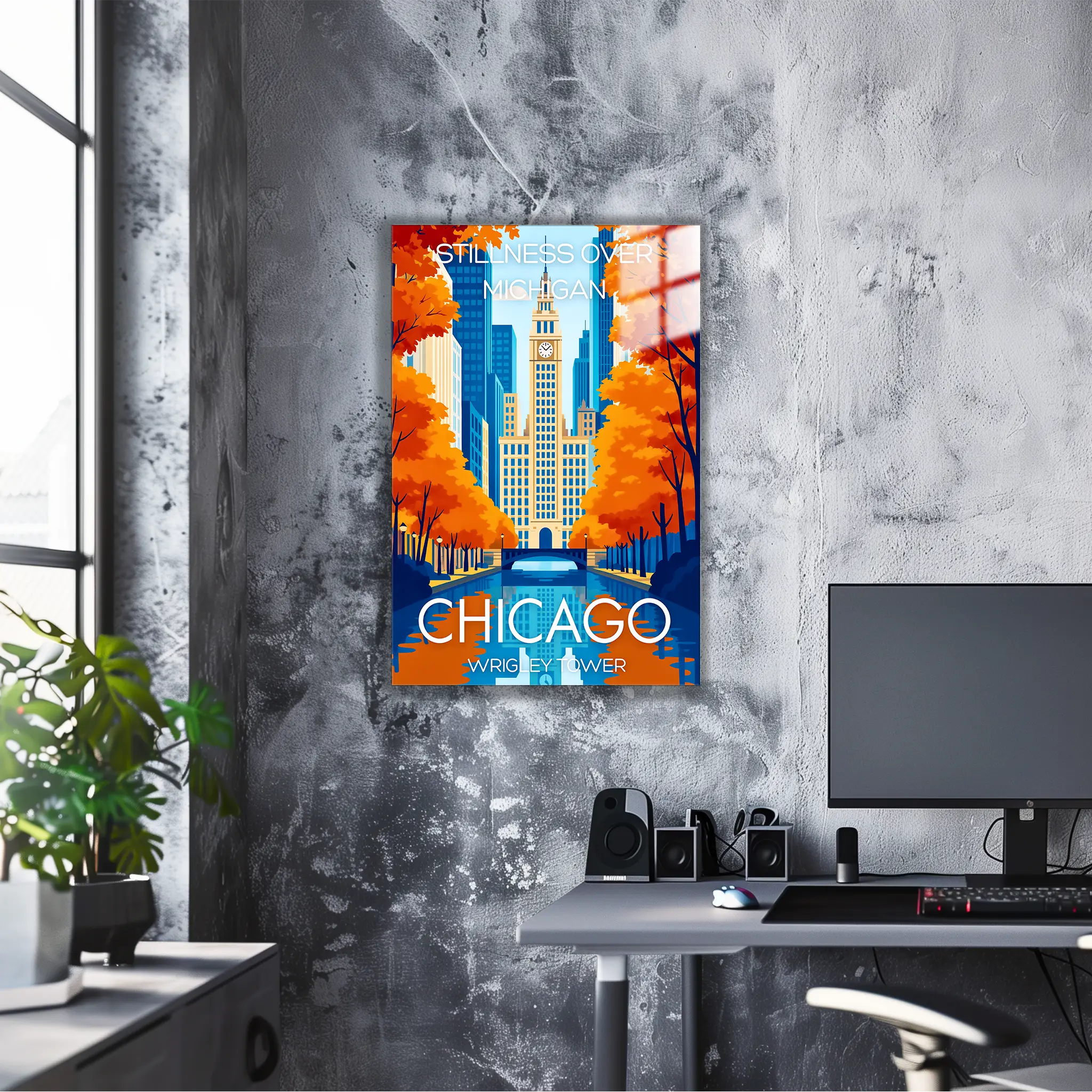 tableau-affiche-wrigley-tower-chicago | DreamWay