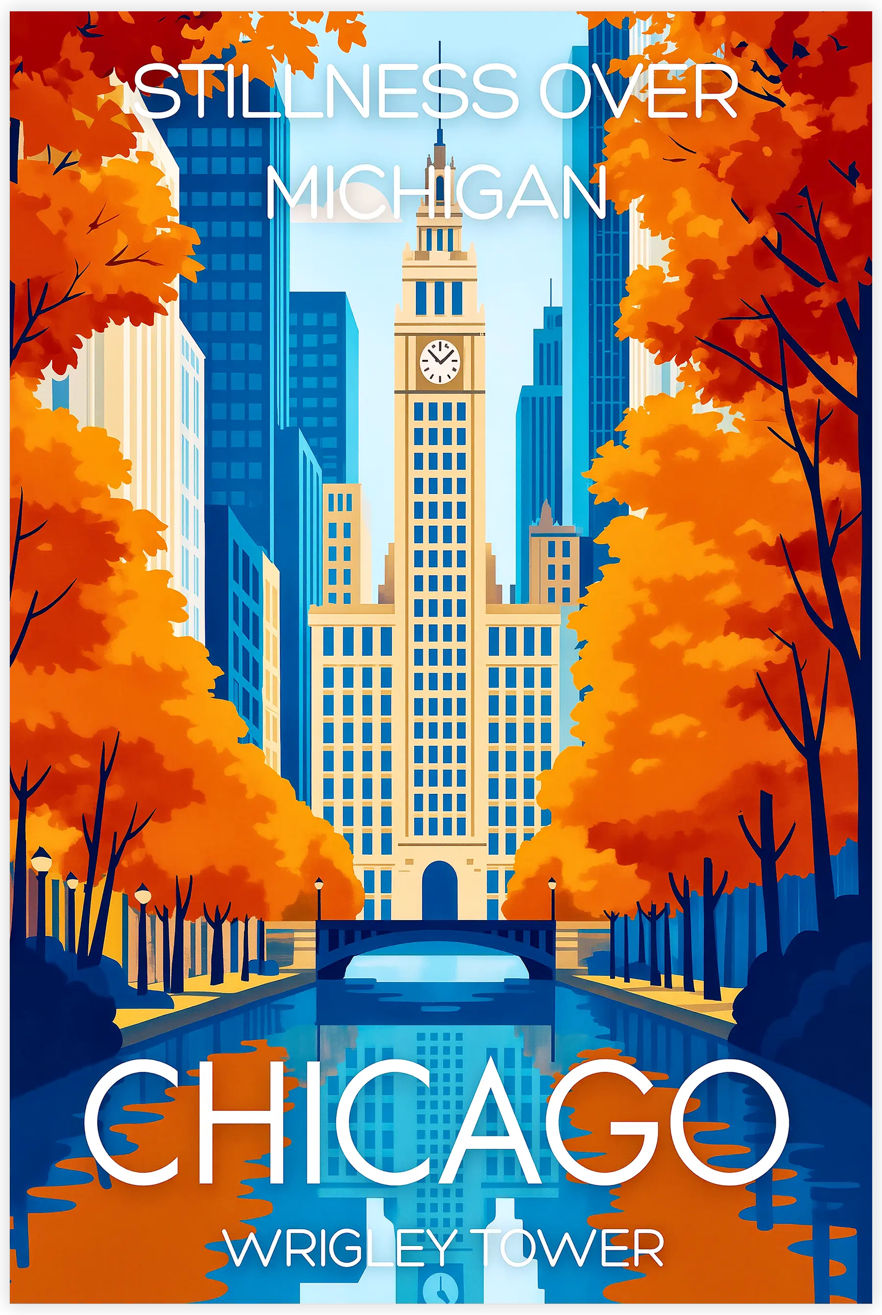 tableau-affiche-wrigley-tower-chicago | DreamWay