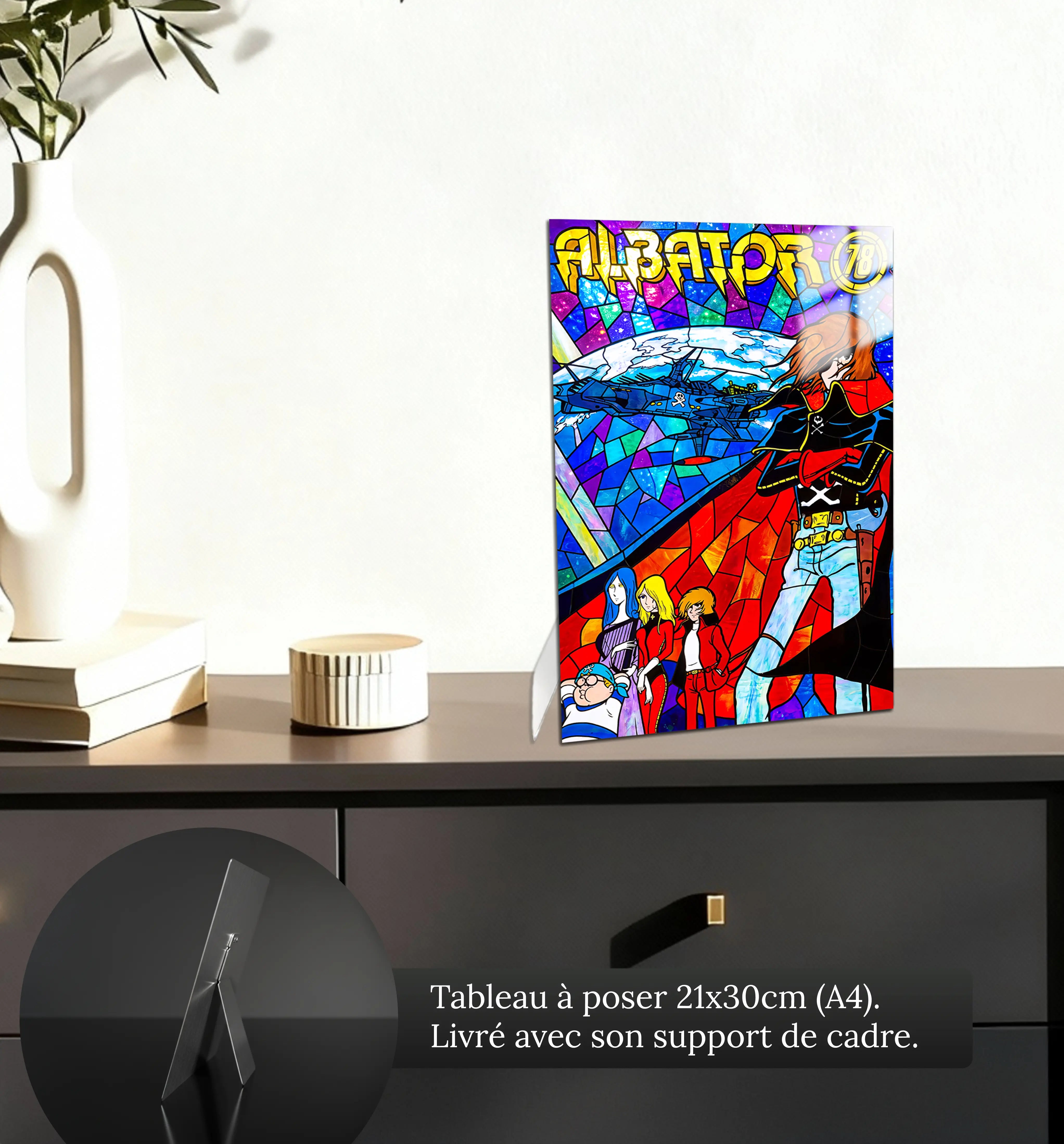 Tableau Albator 1978 Vitrail