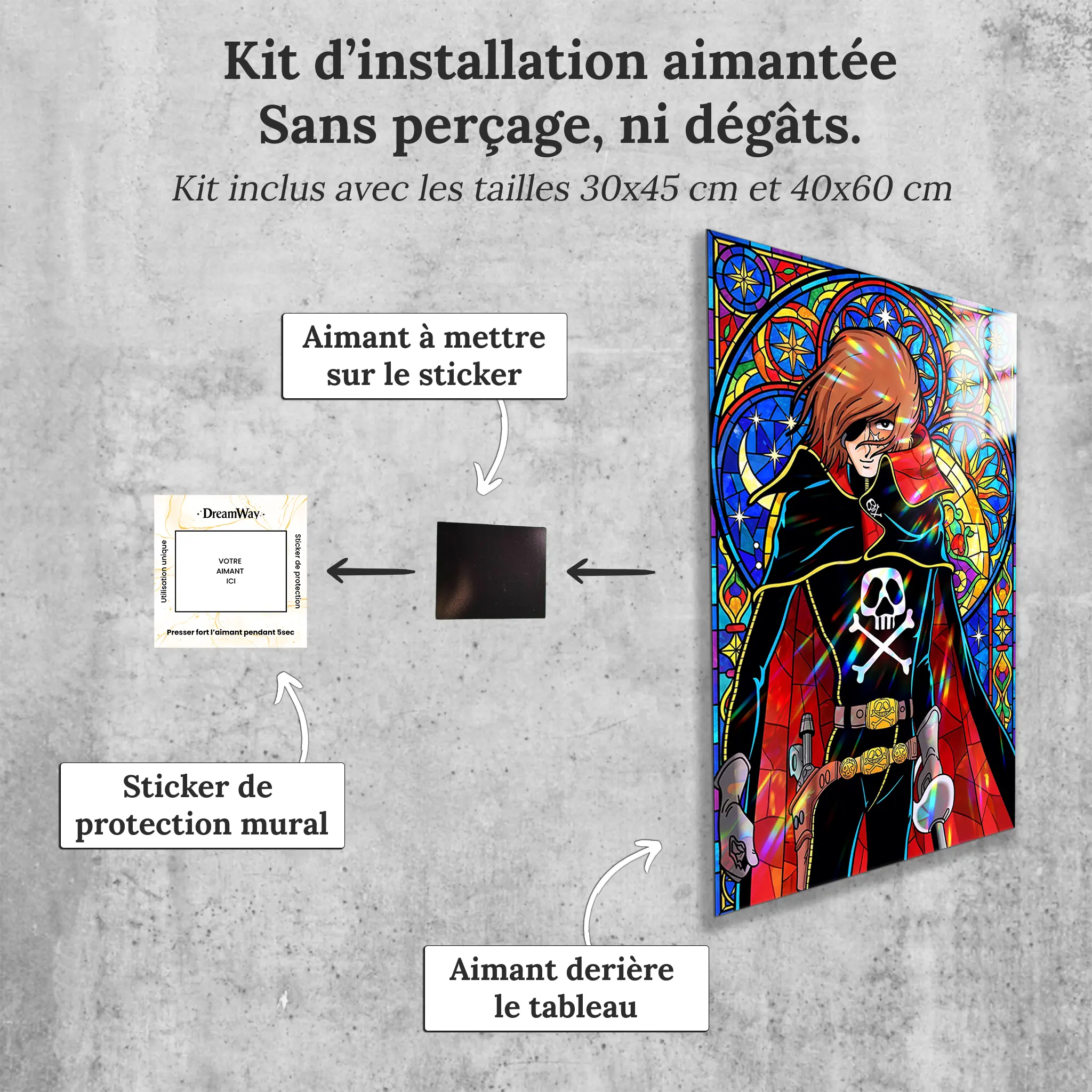 Tableau Albator Vitrail