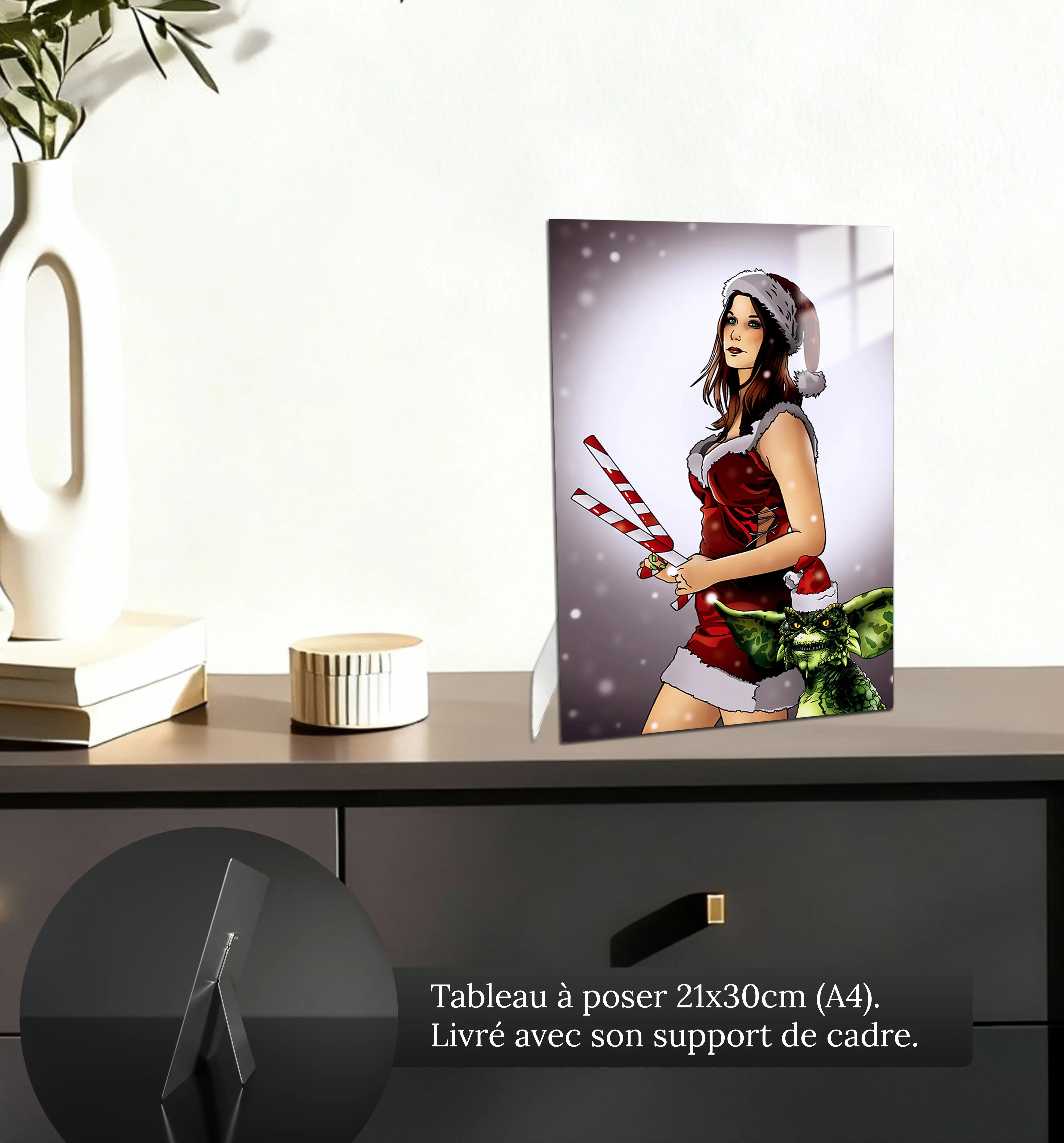 tableau-alice-et-le-gremlins-de-noel-petit-format-a-poser-sur-meuble | DreamWay