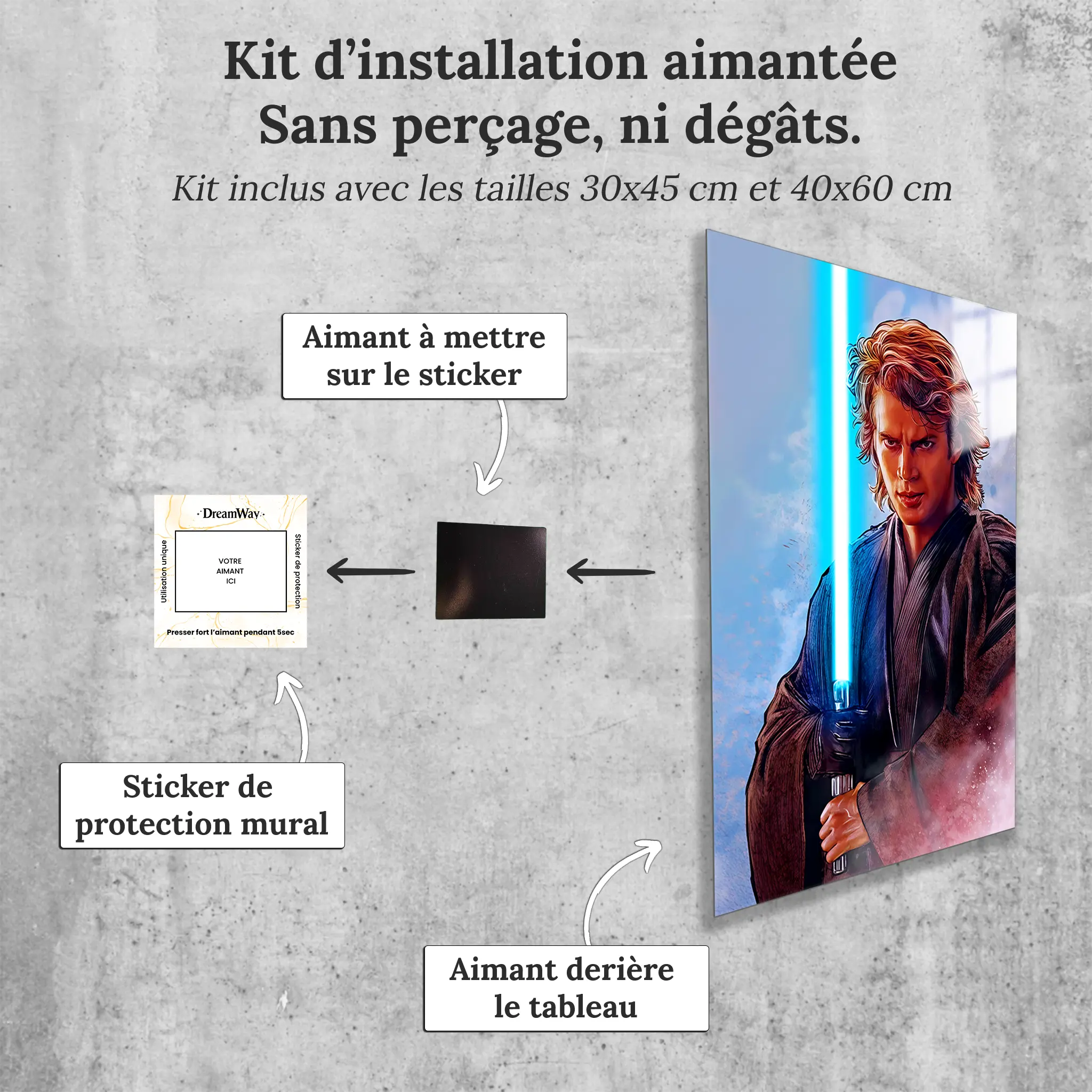 tableau-anakin-skywalker-avec-installation-aimantee | DreamWay
