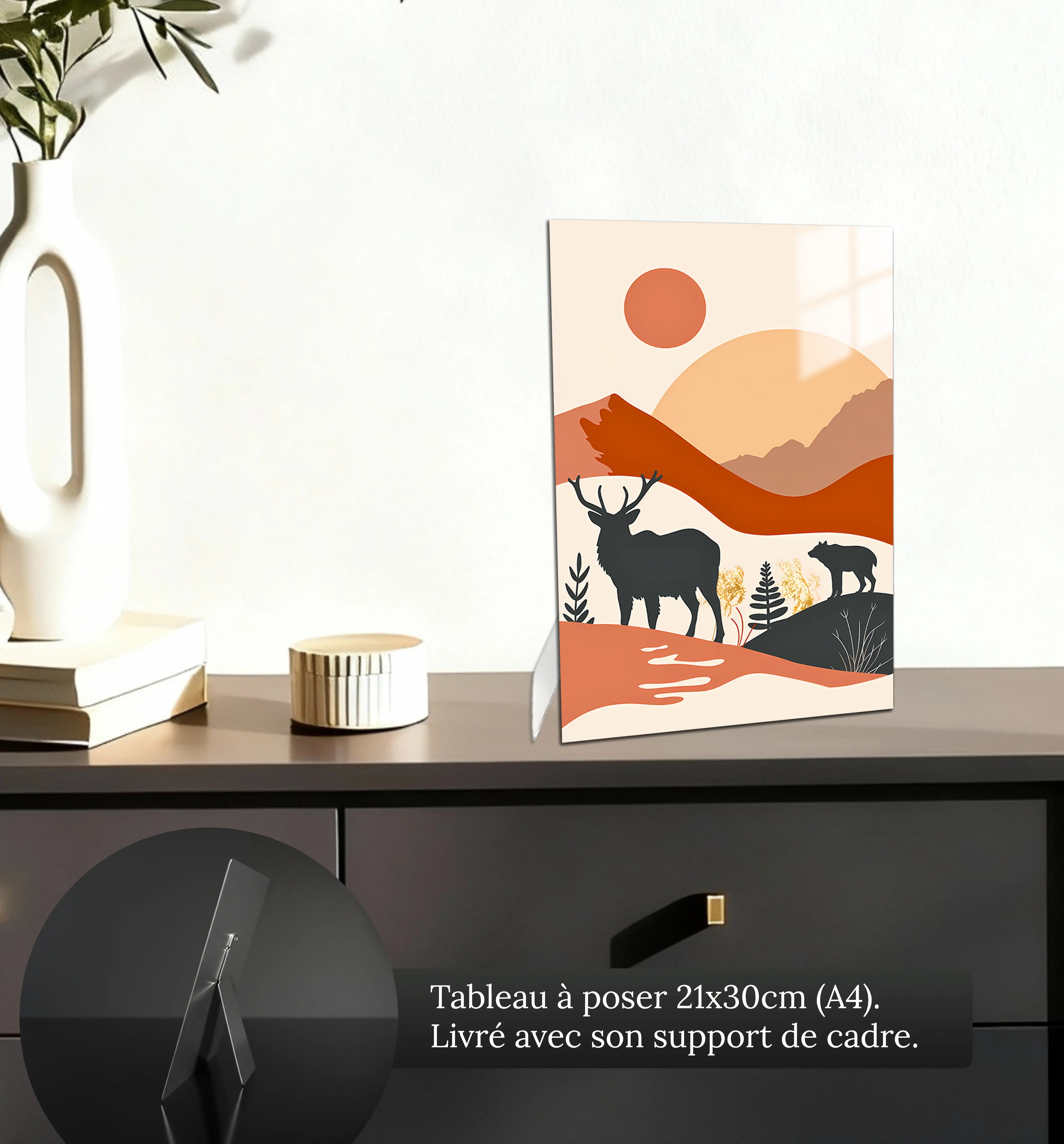 tableau-animal-boheme-petit-format-a-poser-sur-meuble | DreamWay