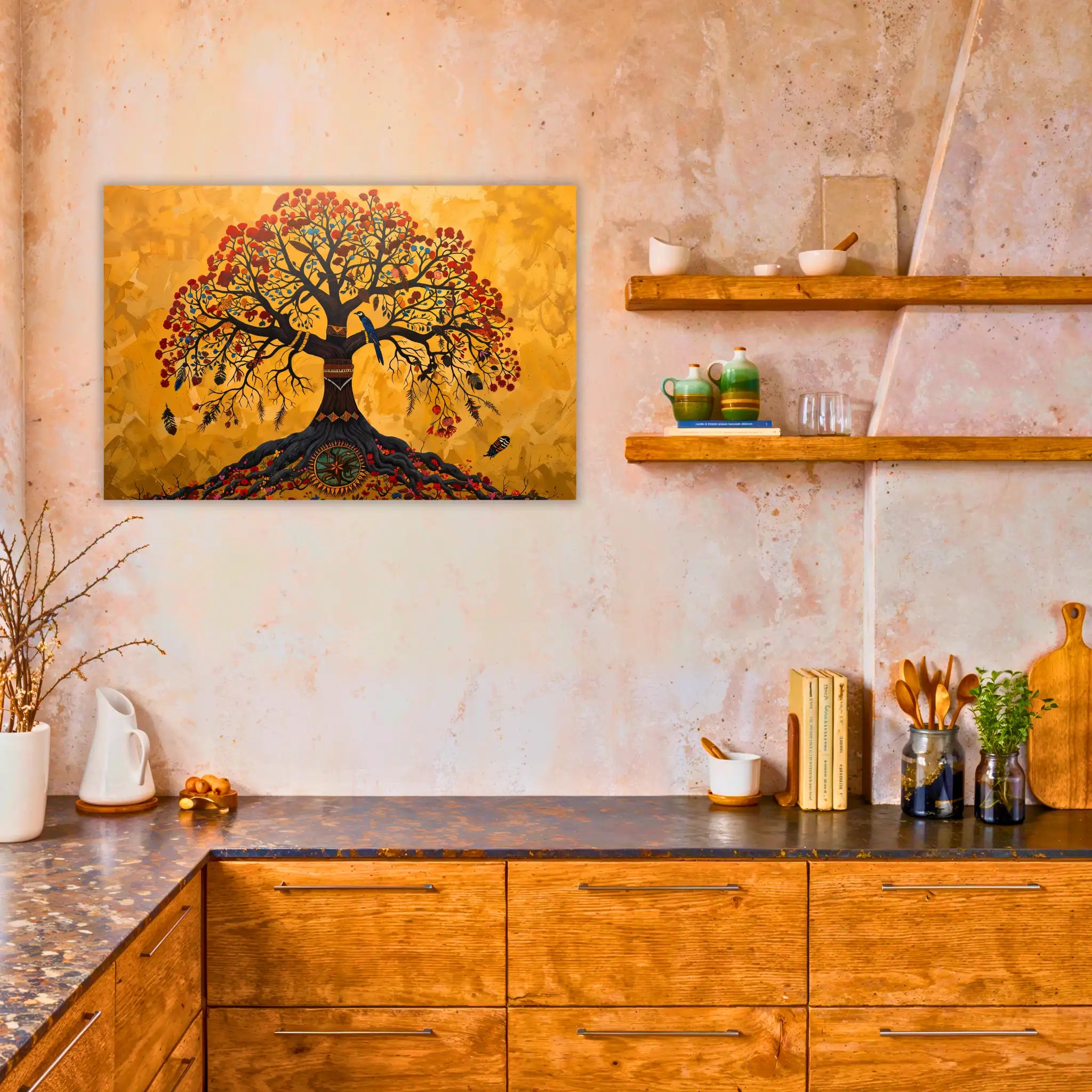 tableau-arbre-de-vie-amerindien-dans-la-cuisine | DreamWay