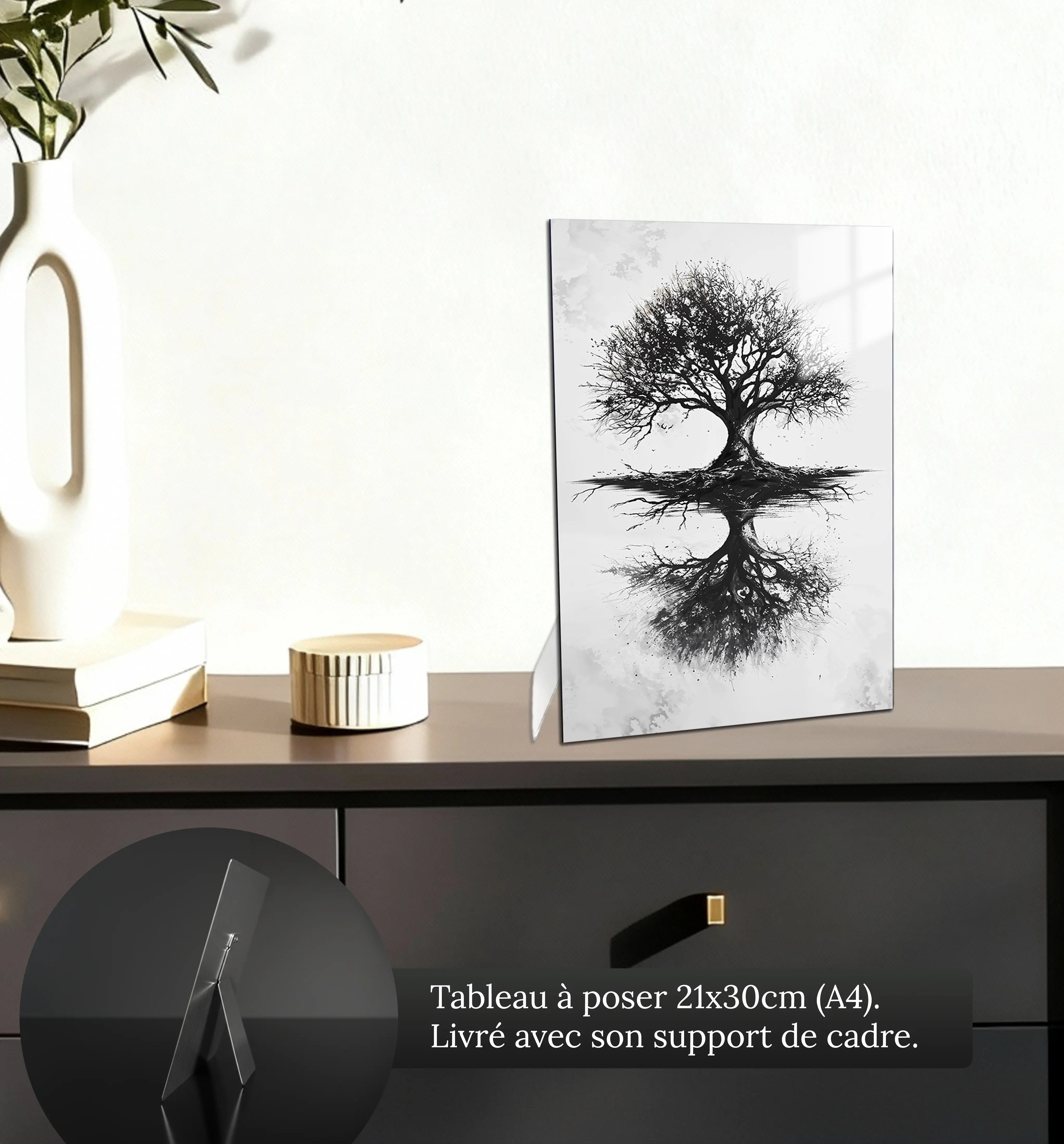 tableau-arbre-de-vie-au-fusain-petit-format-a-poser-sur-meuble | DreamWay