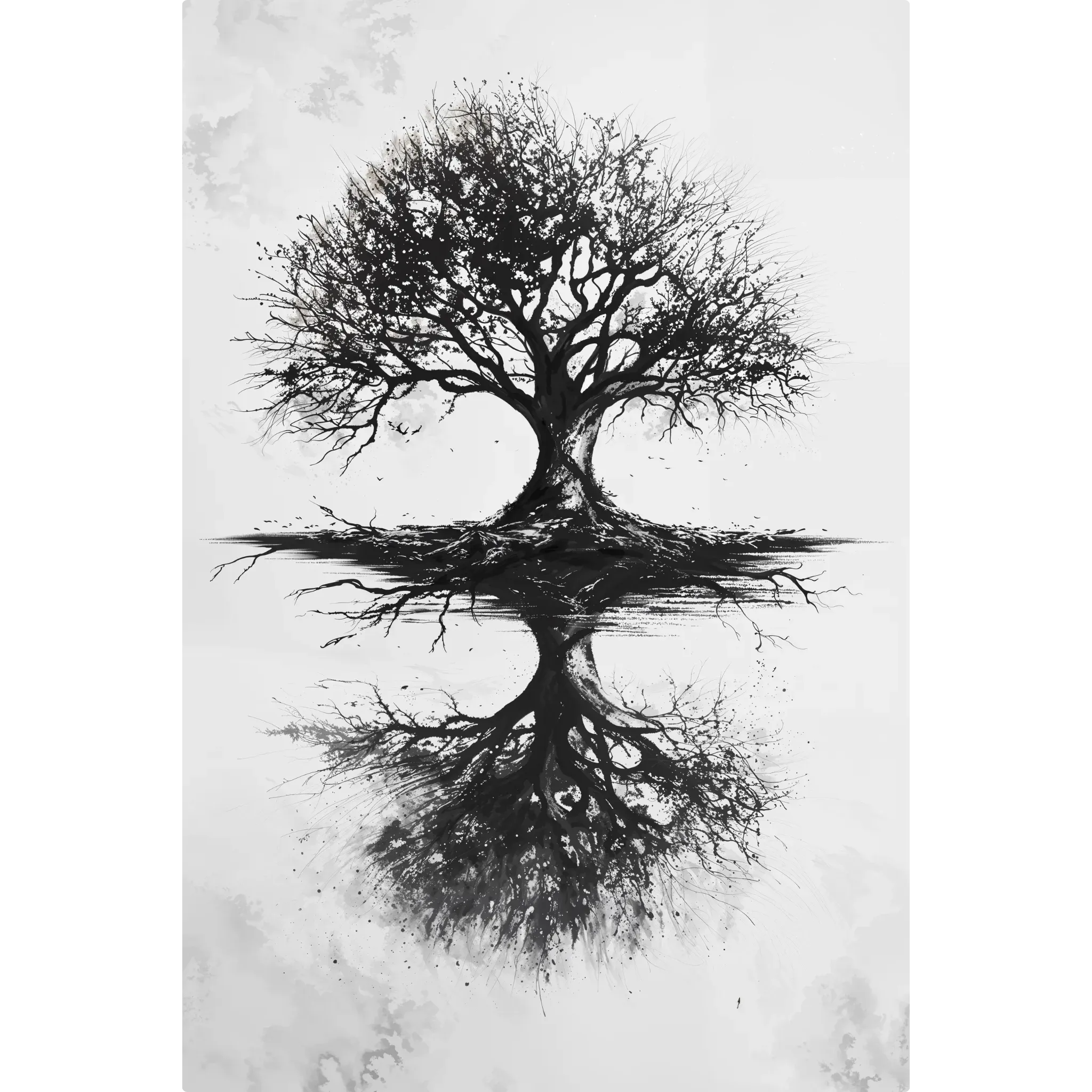 tableau-arbre-de-vie-au-fusain | DreamWay