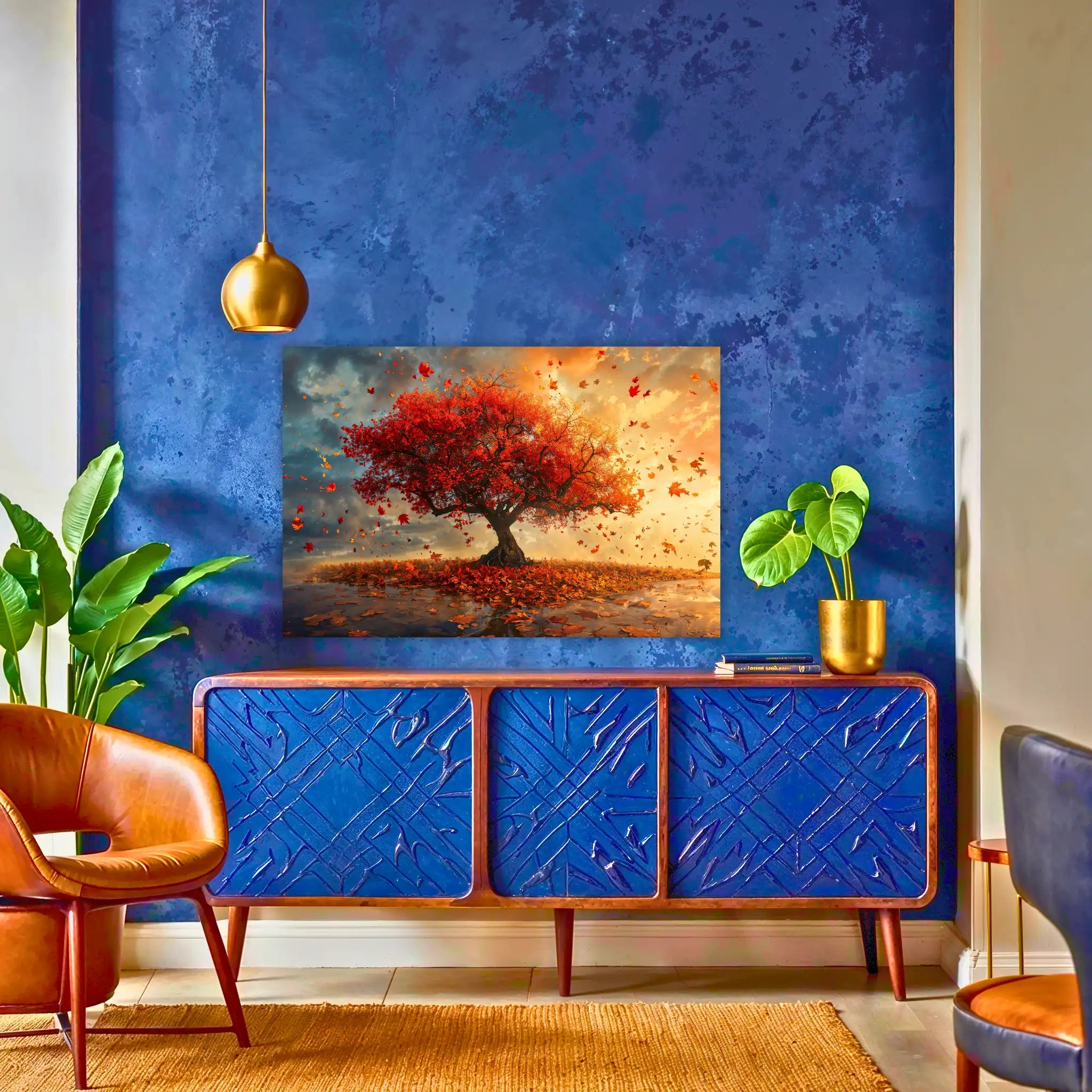 tableau-arbre-de-vie-automnale-au-dessus-du-buffet | DreamWay