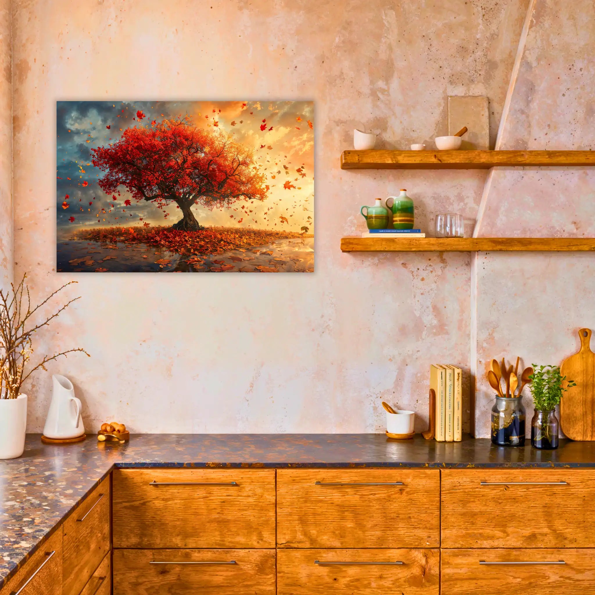 tableau-arbre-de-vie-automnale-dans-la-cuisine | DreamWay