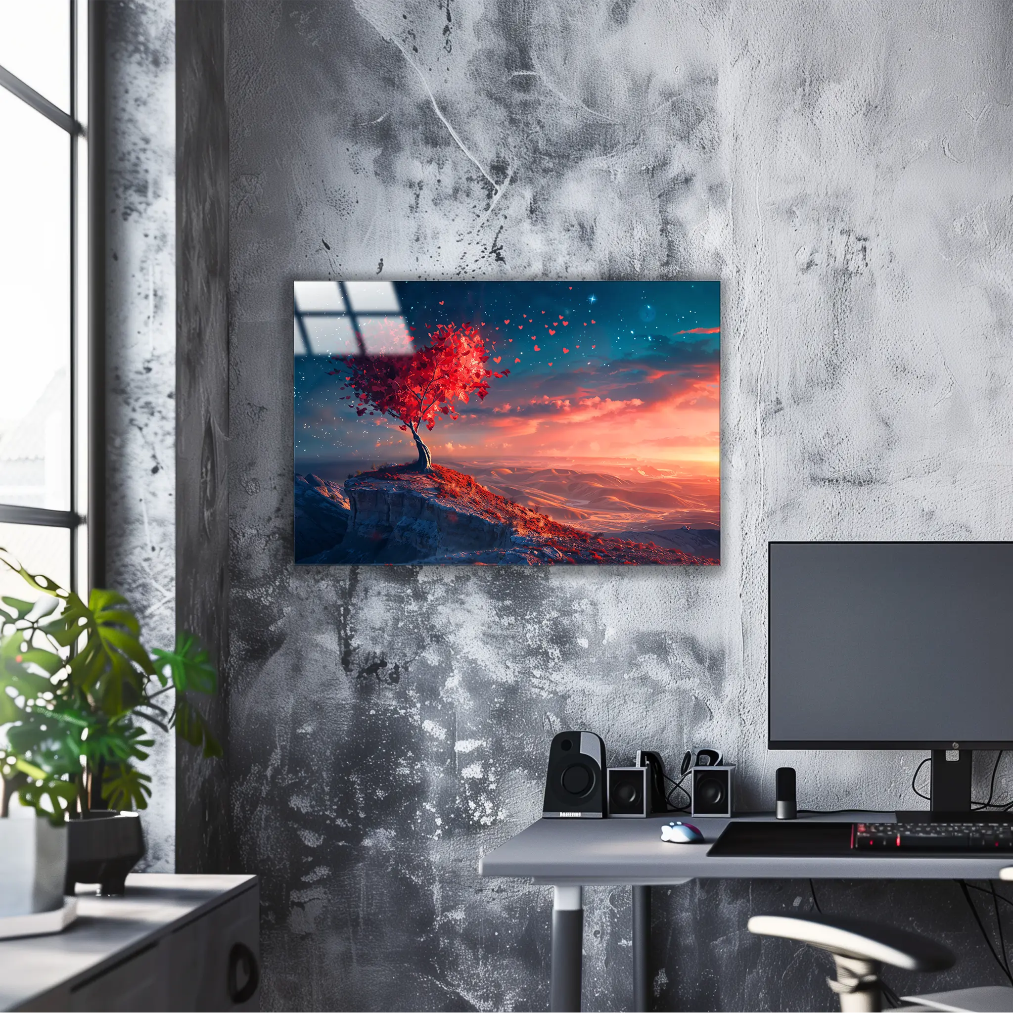 tableau-arbre-de-vie-avec-coeur-rouge | DreamWay