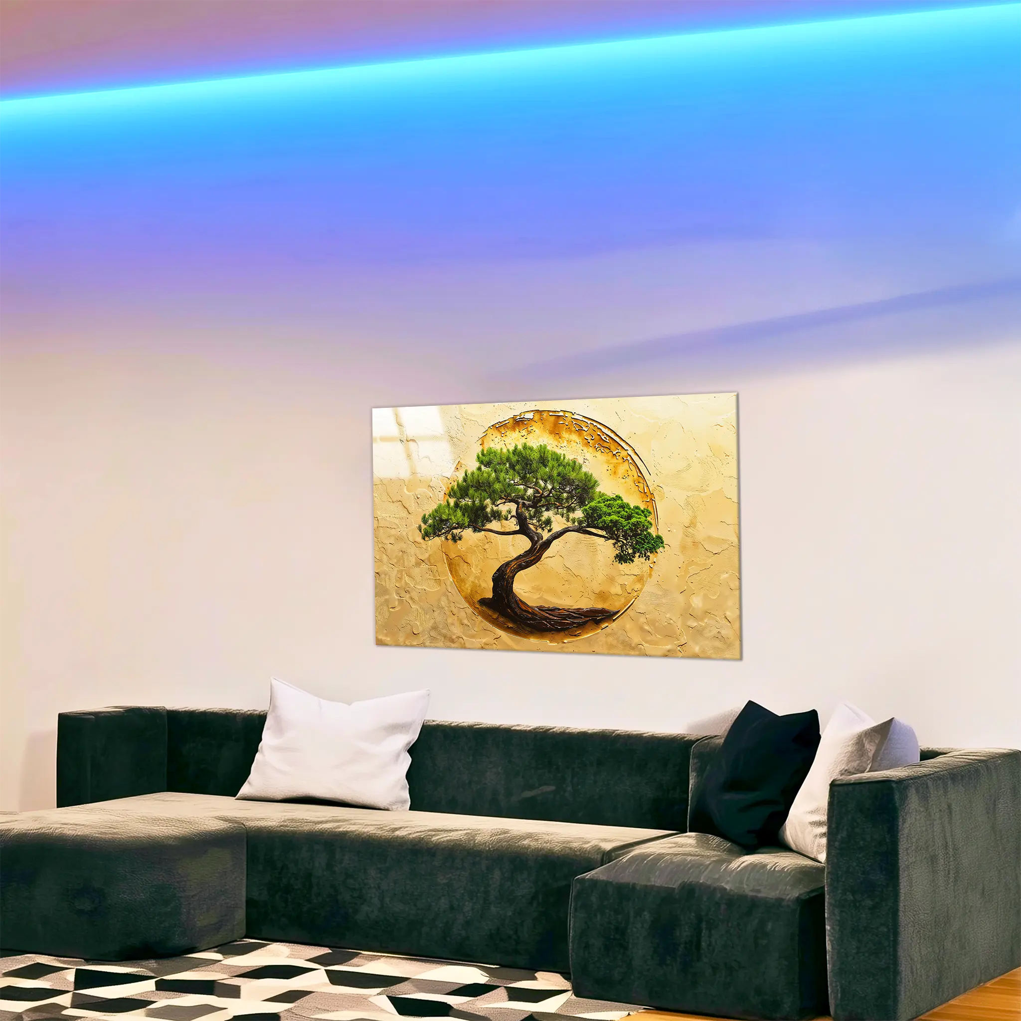 tableau-arbre-de-vie-cercle-dans-le-salon | DreamWay