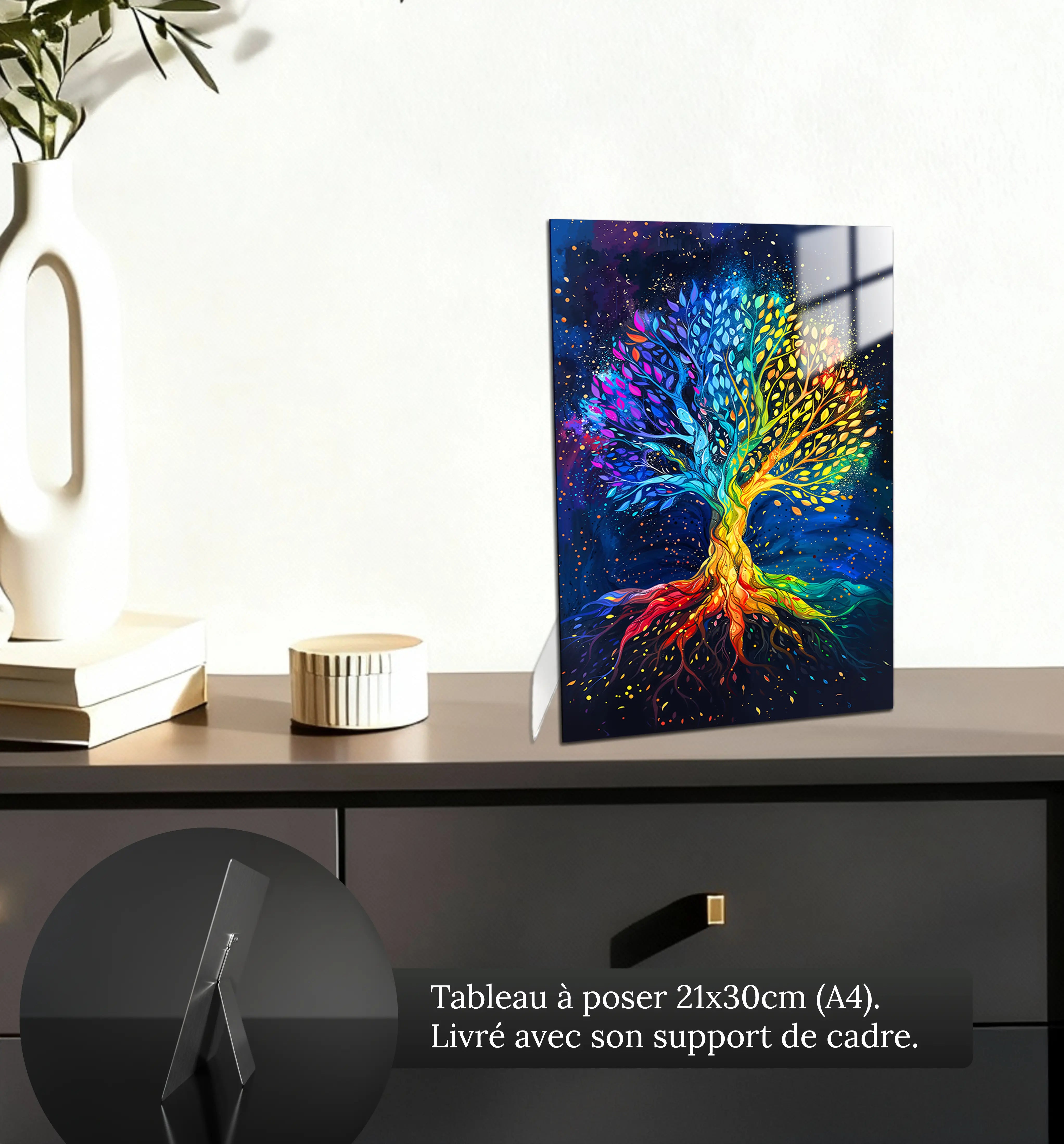 tableau-arbre-de-vie-colore-petit-format-a-poser-sur-meuble | DreamWay