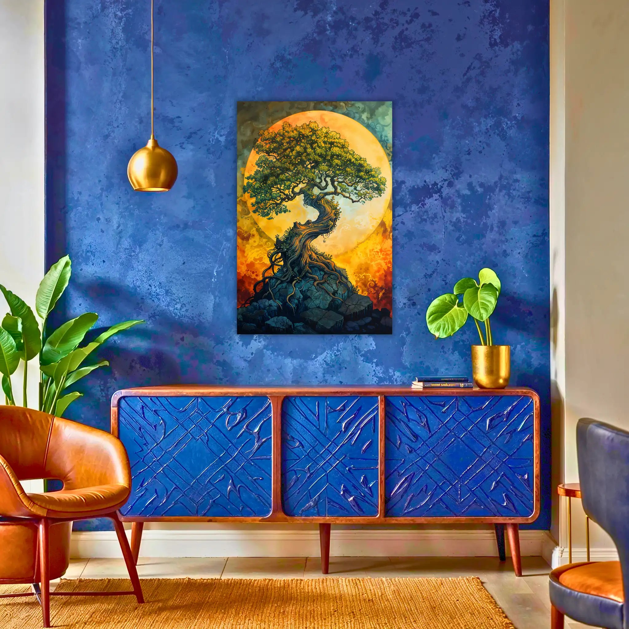 tableau-arbre-de-vie-decoration-murale-au-dessus-du-buffet | DreamWay