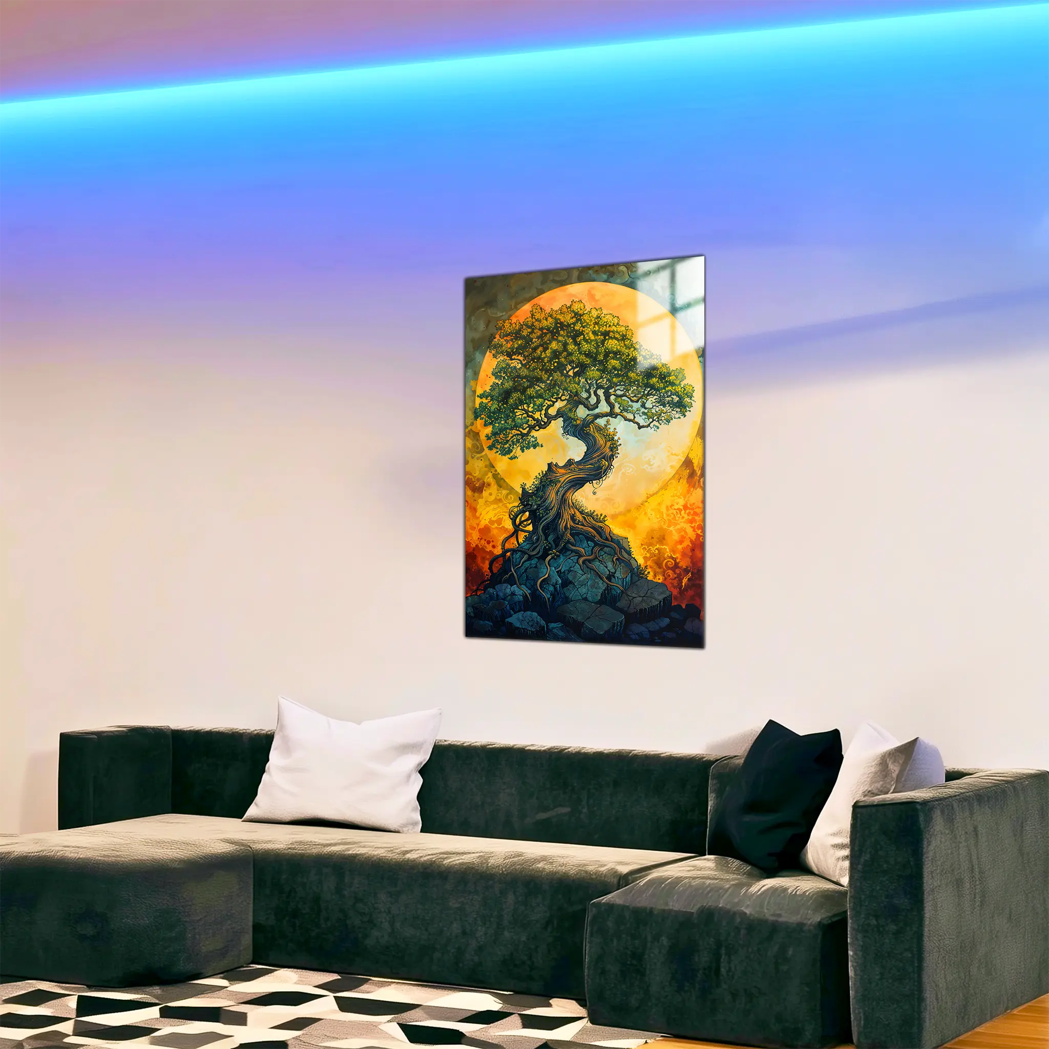 tableau-arbre-de-vie-decoration-murale-dans-le-salon | DreamWay