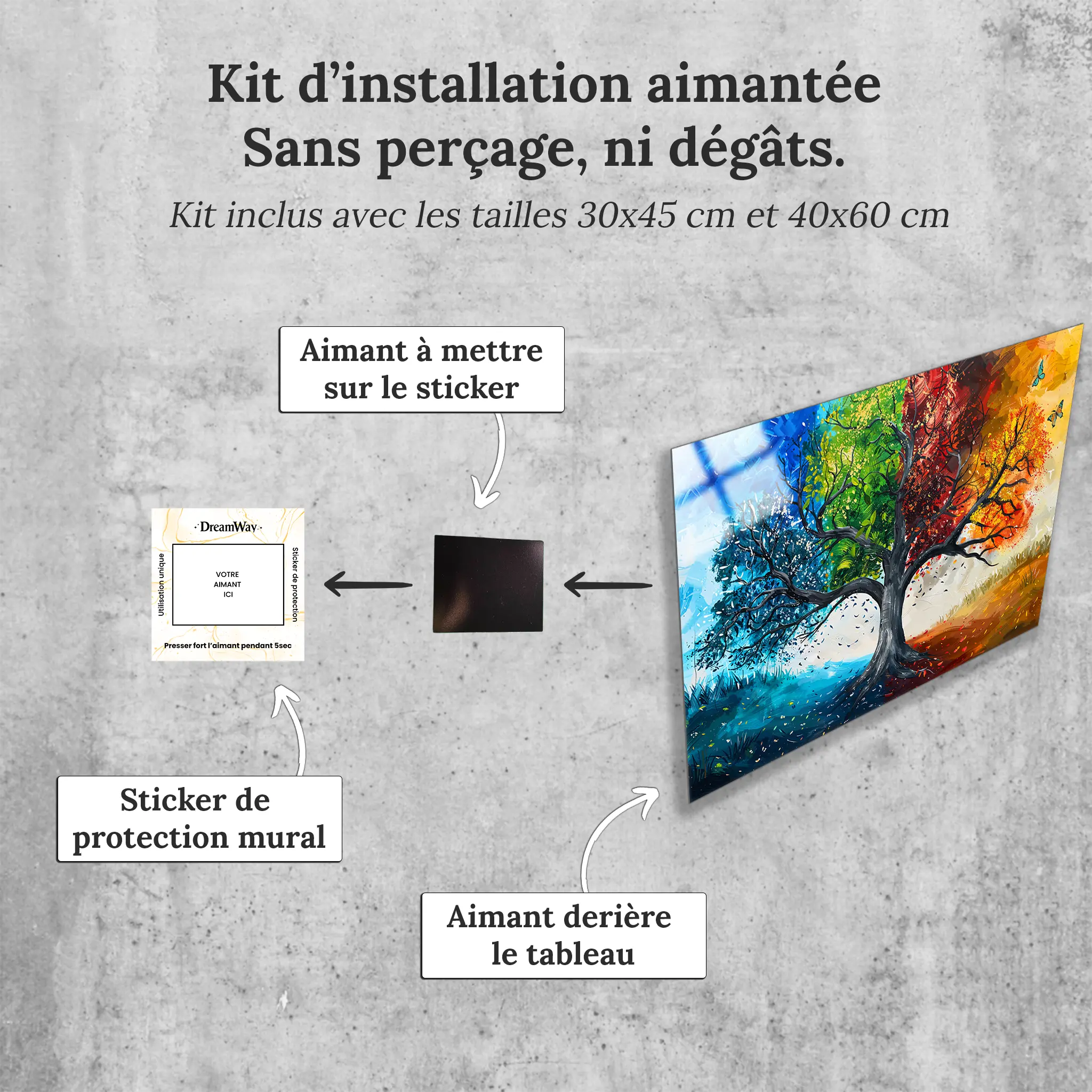 tableau-arbre-de-vie-des-quatres-saisons-avec-installation-aimantee | DreamWay