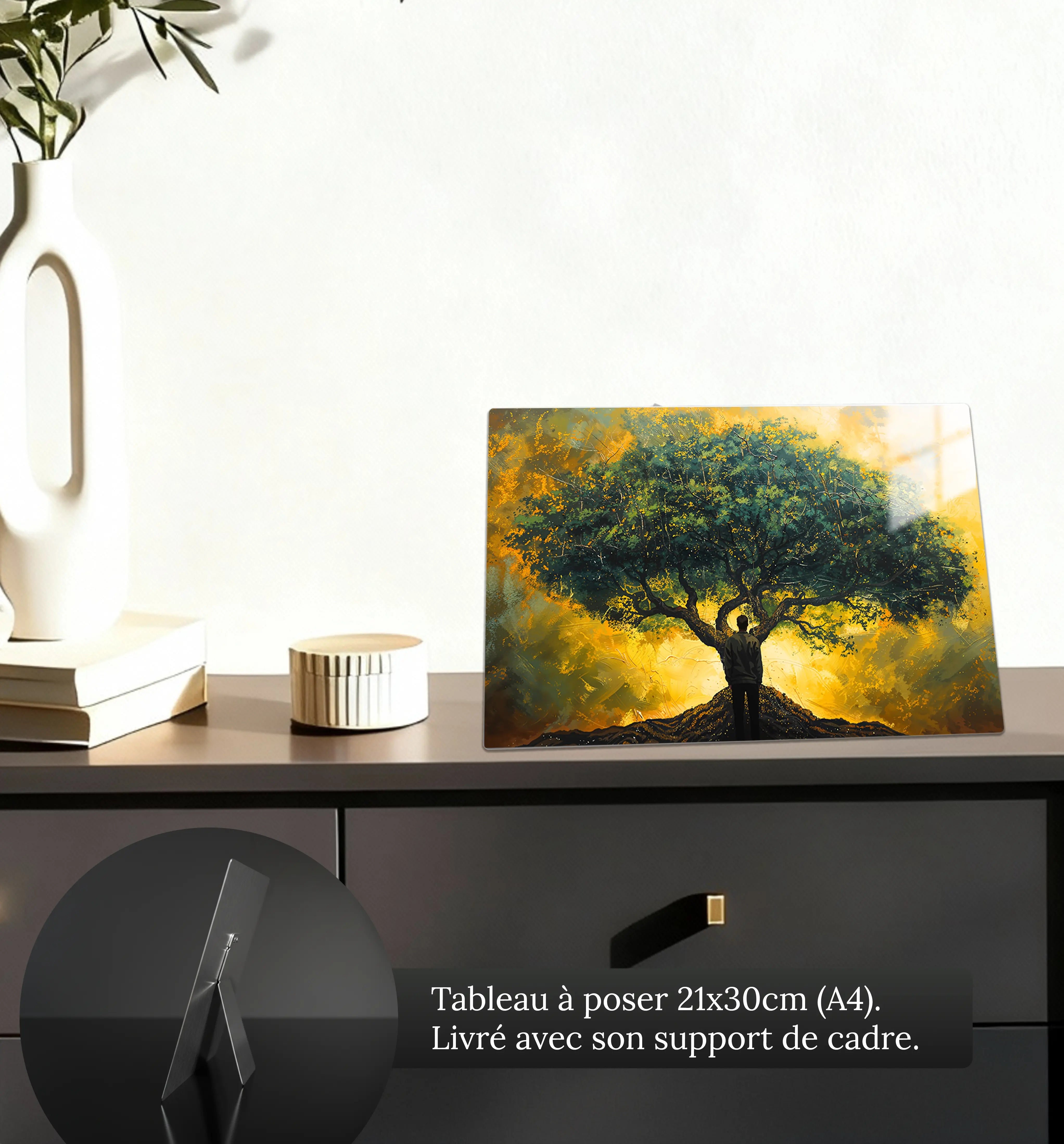 tableau-arbre-de-vie-et-homme-petit-format-a-poser-sur-meuble | DreamWay