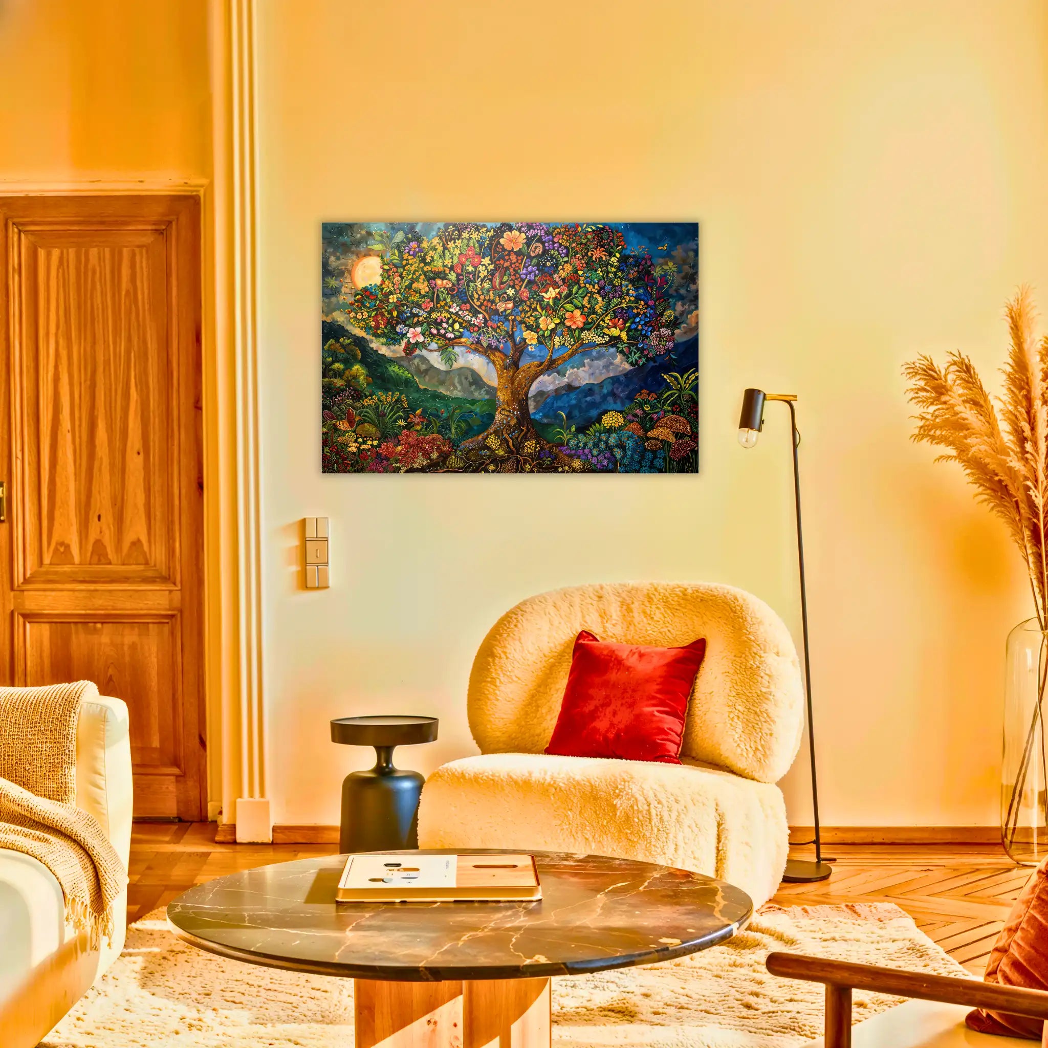 tableau-arbre-de-vie-haitien-au-salon | DreamWay