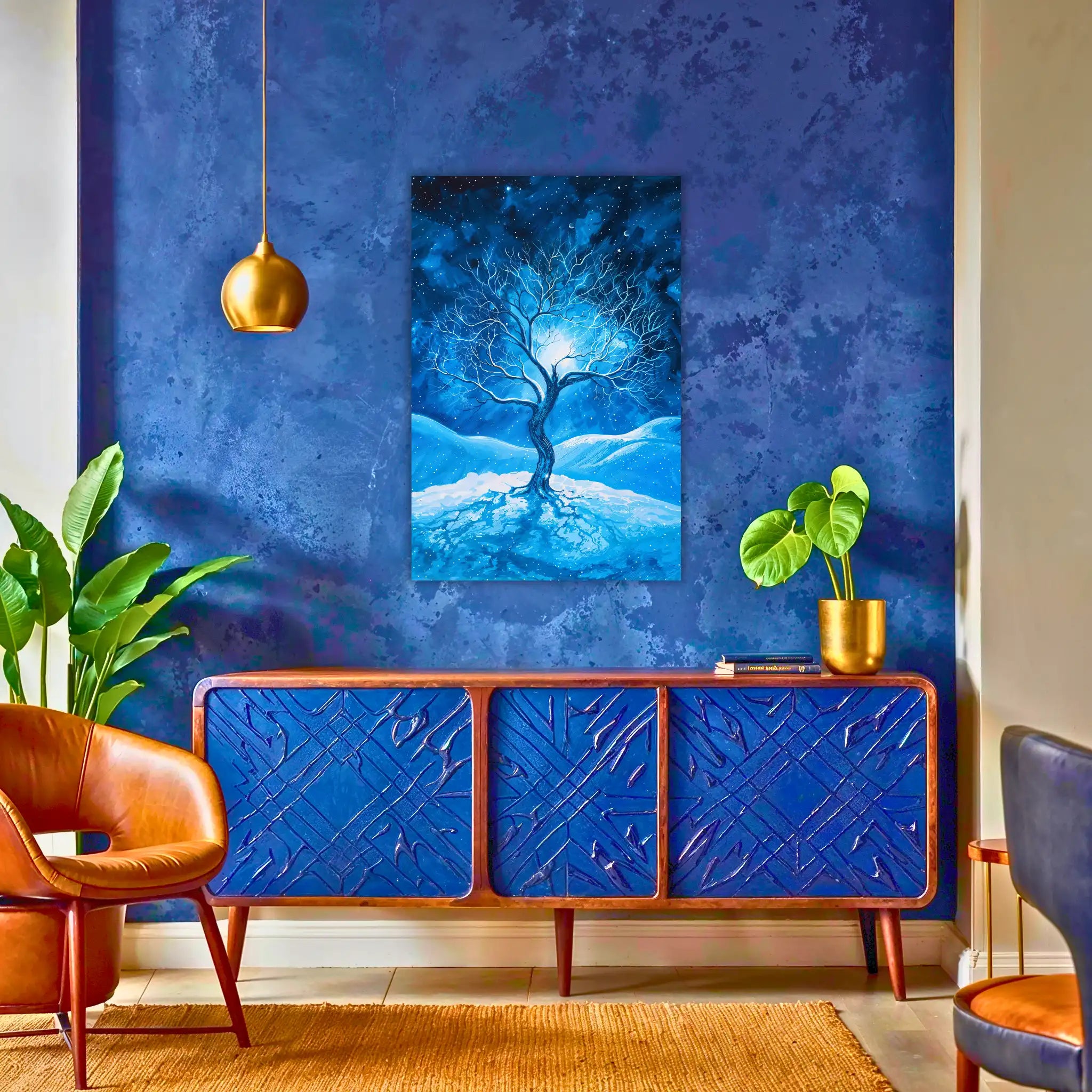 tableau-arbre-de-vie-hiver-au-dessus-du-buffet | DreamWay