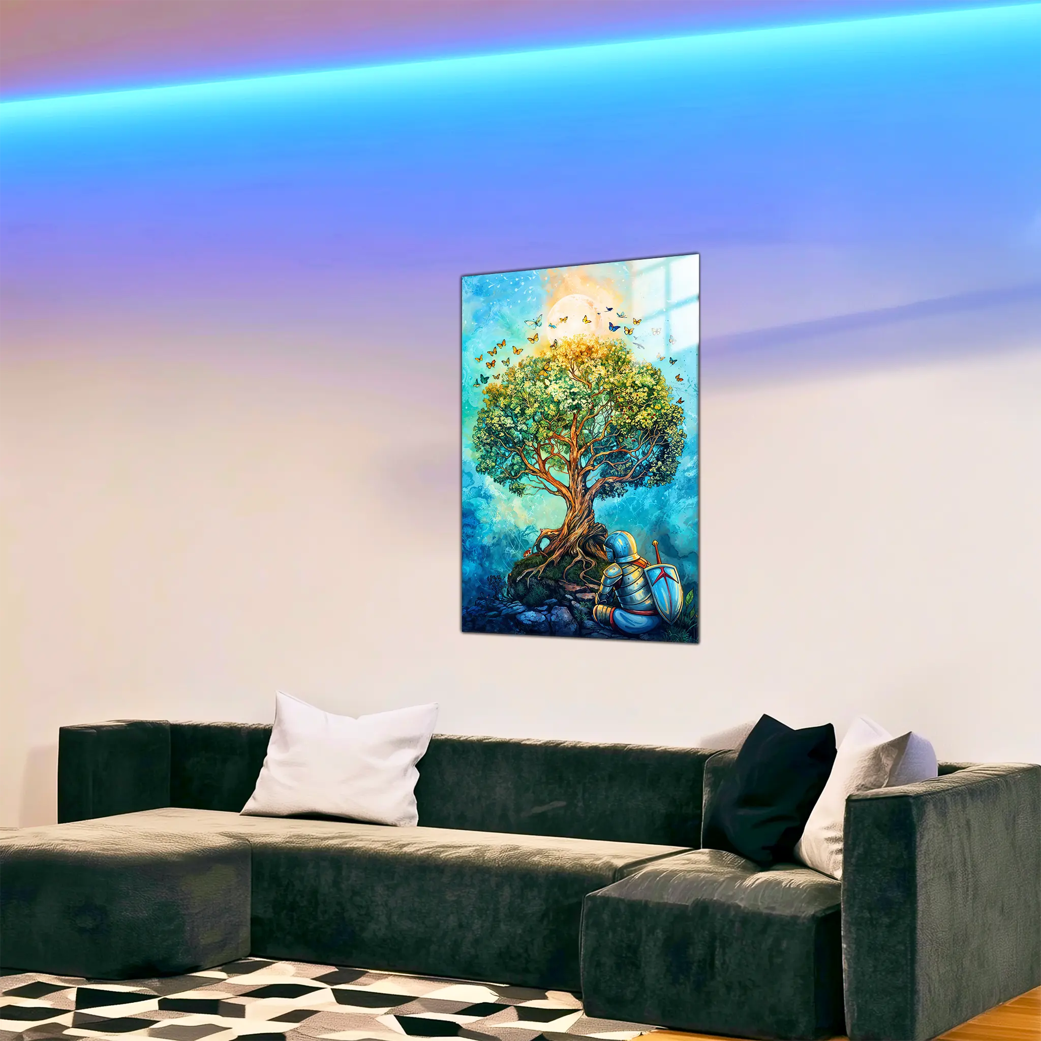 tableau-arbre-de-vie-medieval-dans-le-salon | DreamWay