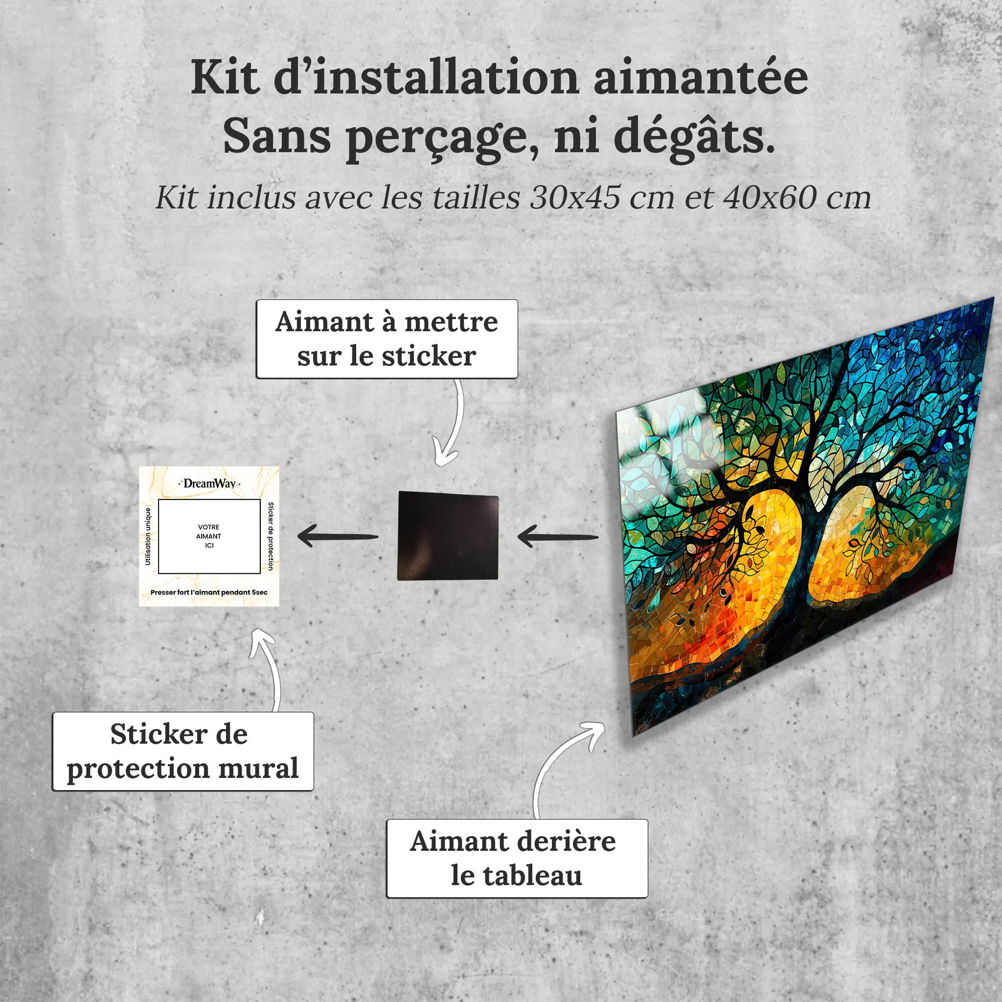 tableau-arbre-de-vie-moderne-avec-installation-aimantee | DreamWay