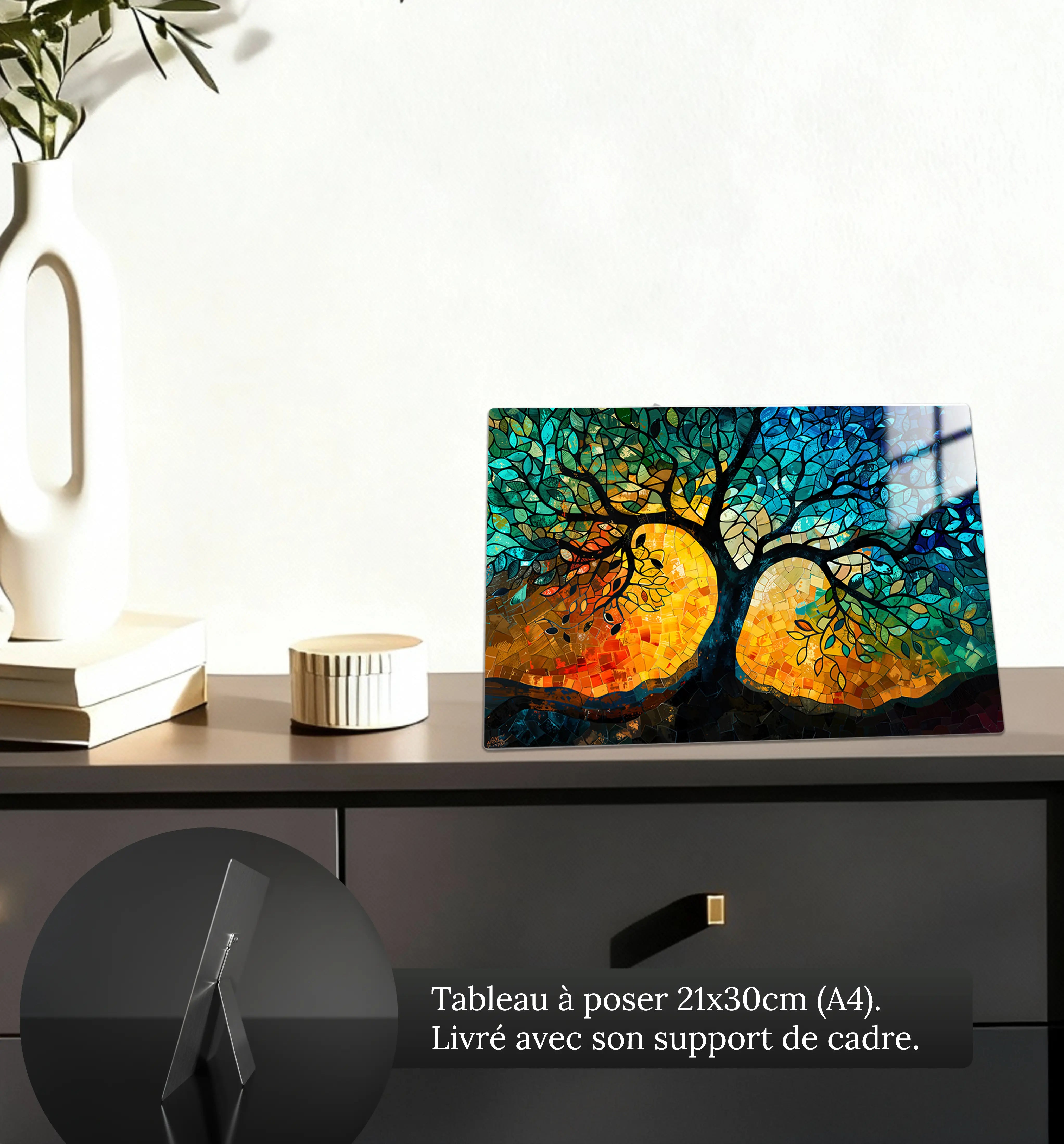 tableau-arbre-de-vie-moderne-petit-format-a-poser-sur-meuble | DreamWay