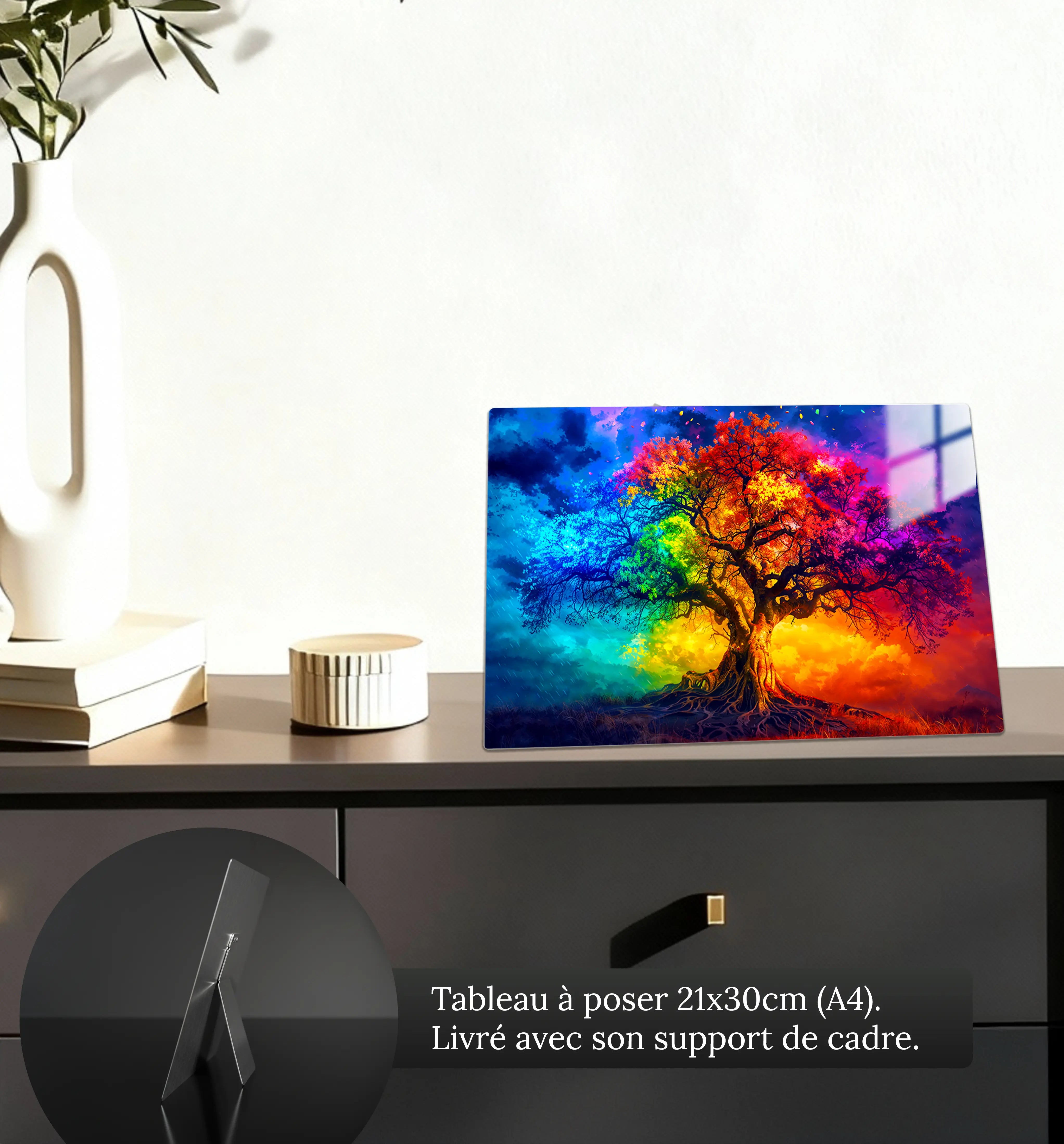 tableau-arbre-de-vie-multicolore-petit-format-a-poser-sur-meuble | DreamWay