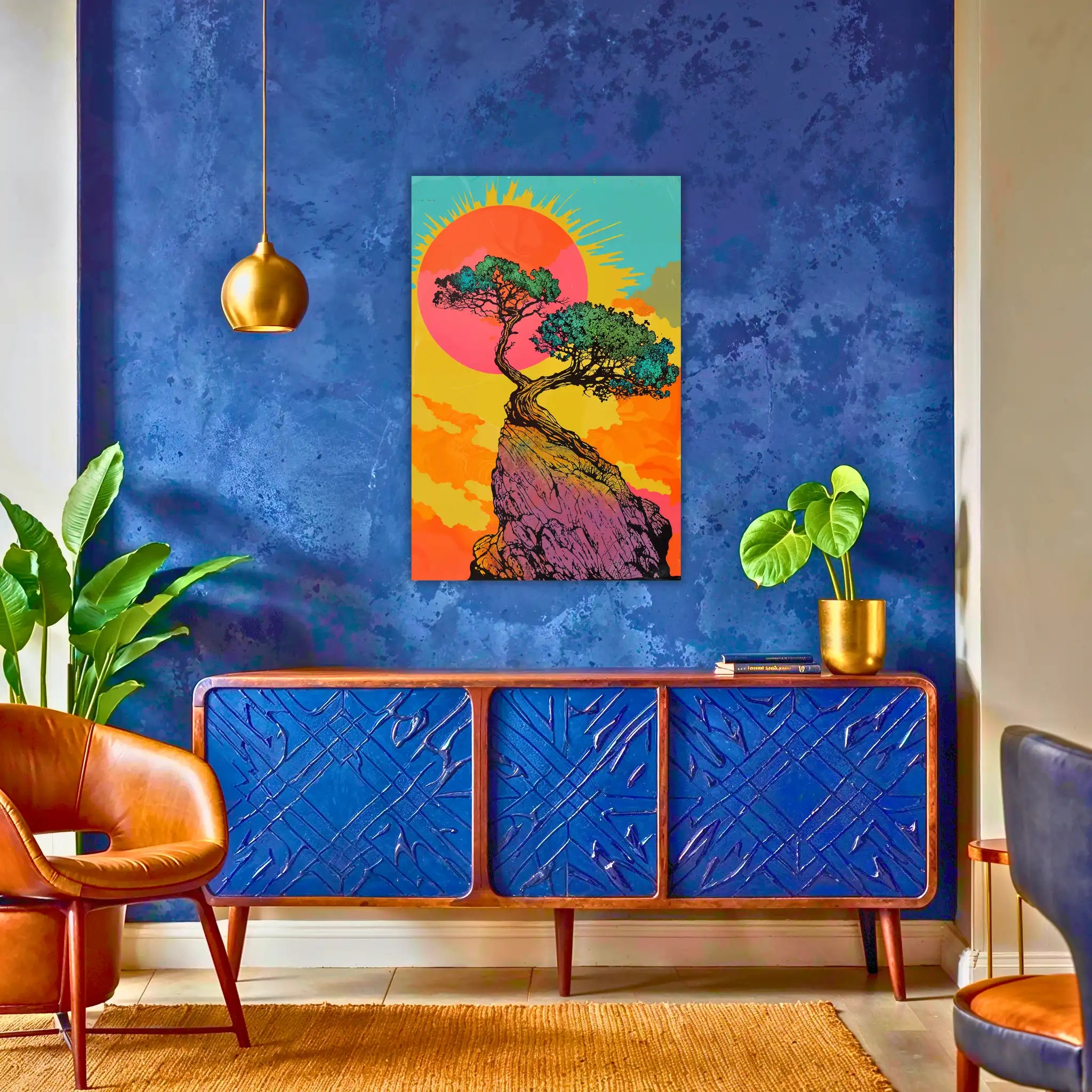 tableau-arbre-de-vie-original-au-dessus-du-buffet | DreamWay