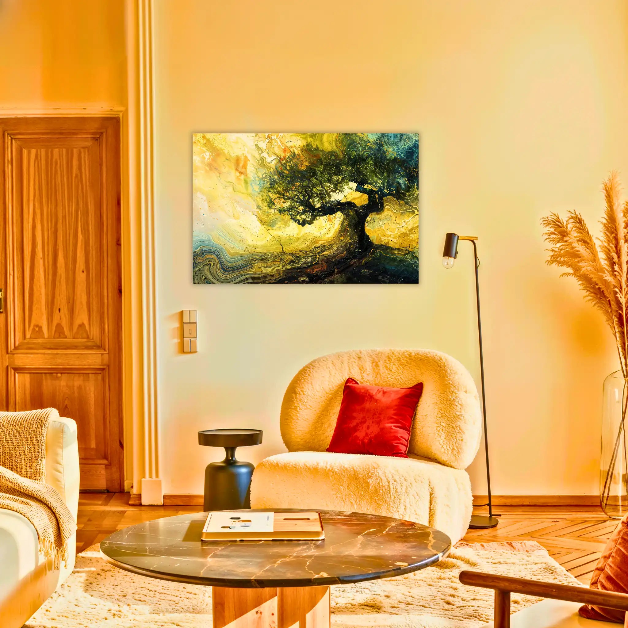 tableau-arbre-de-vie-peinture-au-salon | DreamWay