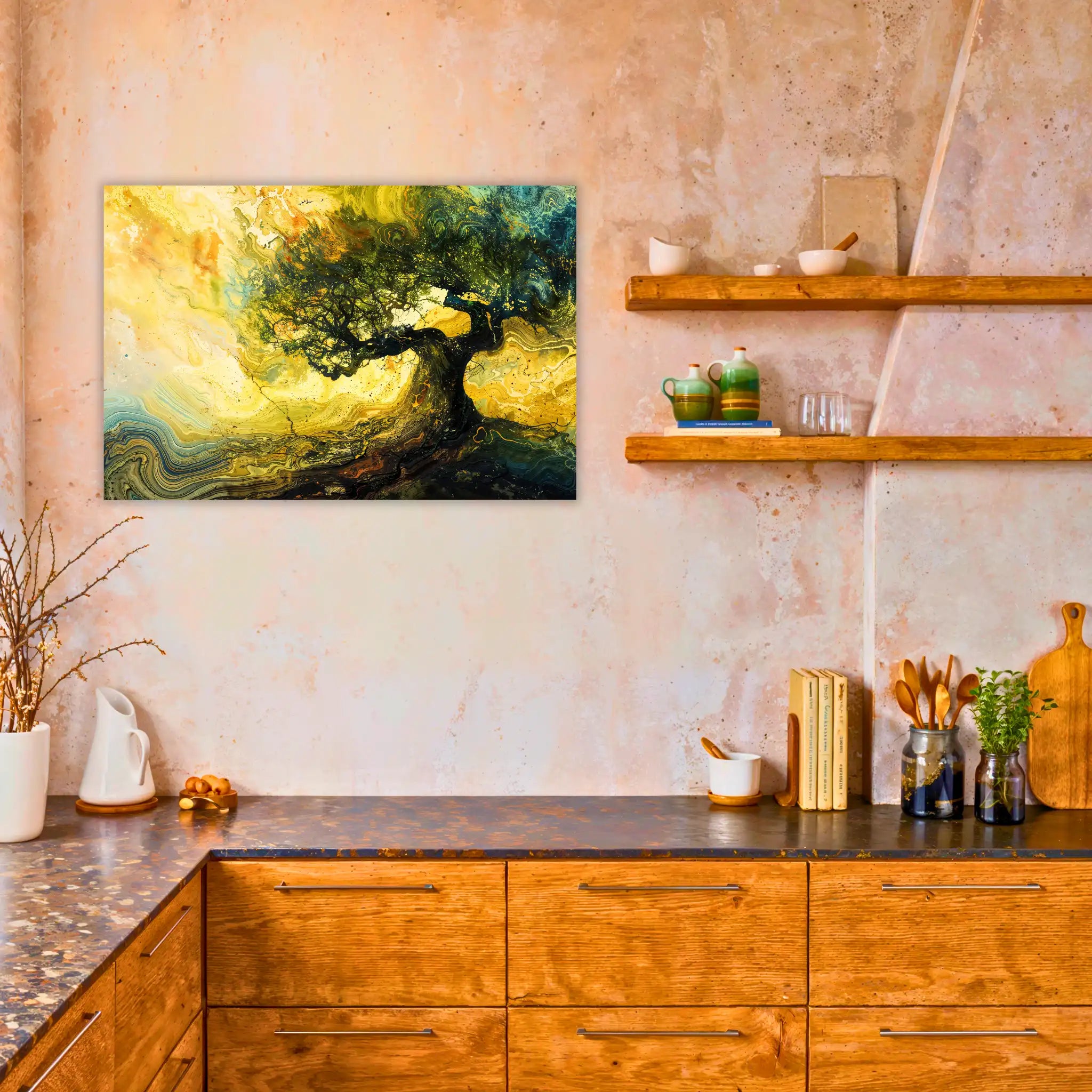 tableau-arbre-de-vie-peinture-dans-la-cuisine | DreamWay