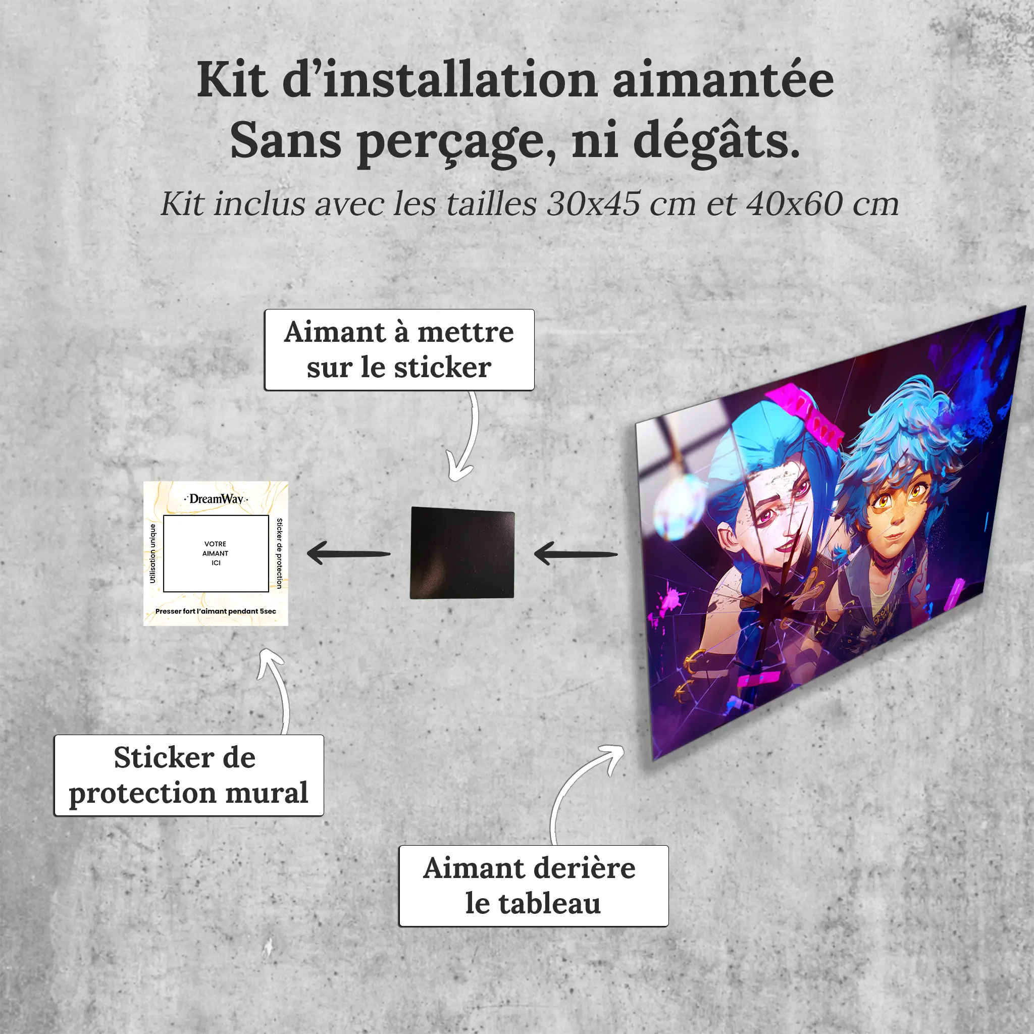 Tableau Arcane Jinx Et Isha Portrait | Dreamway – DreamWay