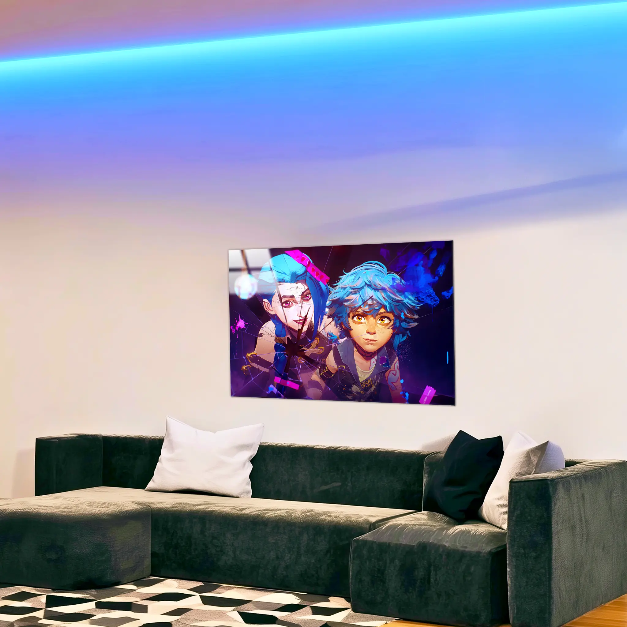 tableau-arcane-jinx-et-isha-portrait-dans-le-salon | DreamWay